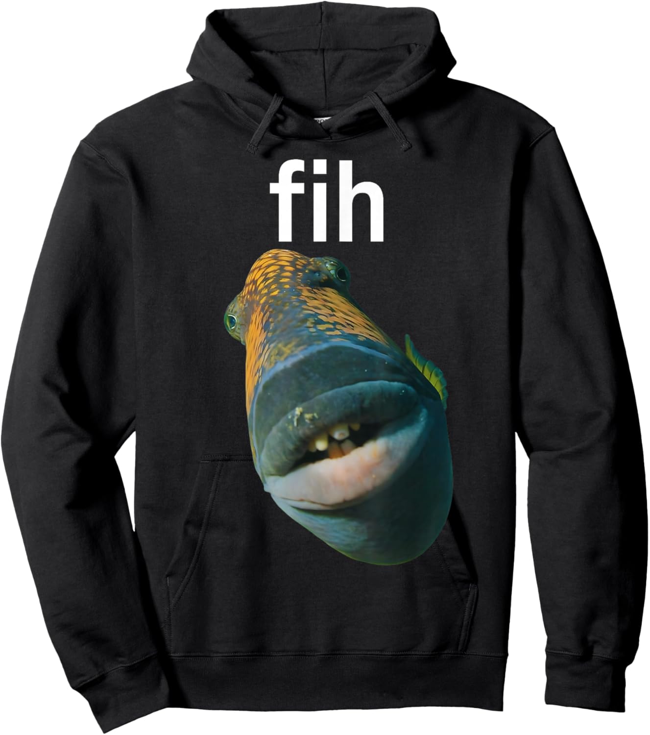 Funny Fih Meme Ocean Sea Gift Humor Fish Fishing Men Women Hoodie - Hoodie | Black