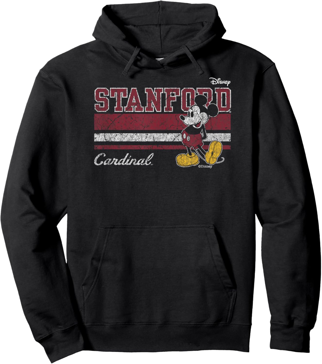 Stanford Cardinal Mickey Mouse Vintage Black Hoodie - Hoodie | Black
