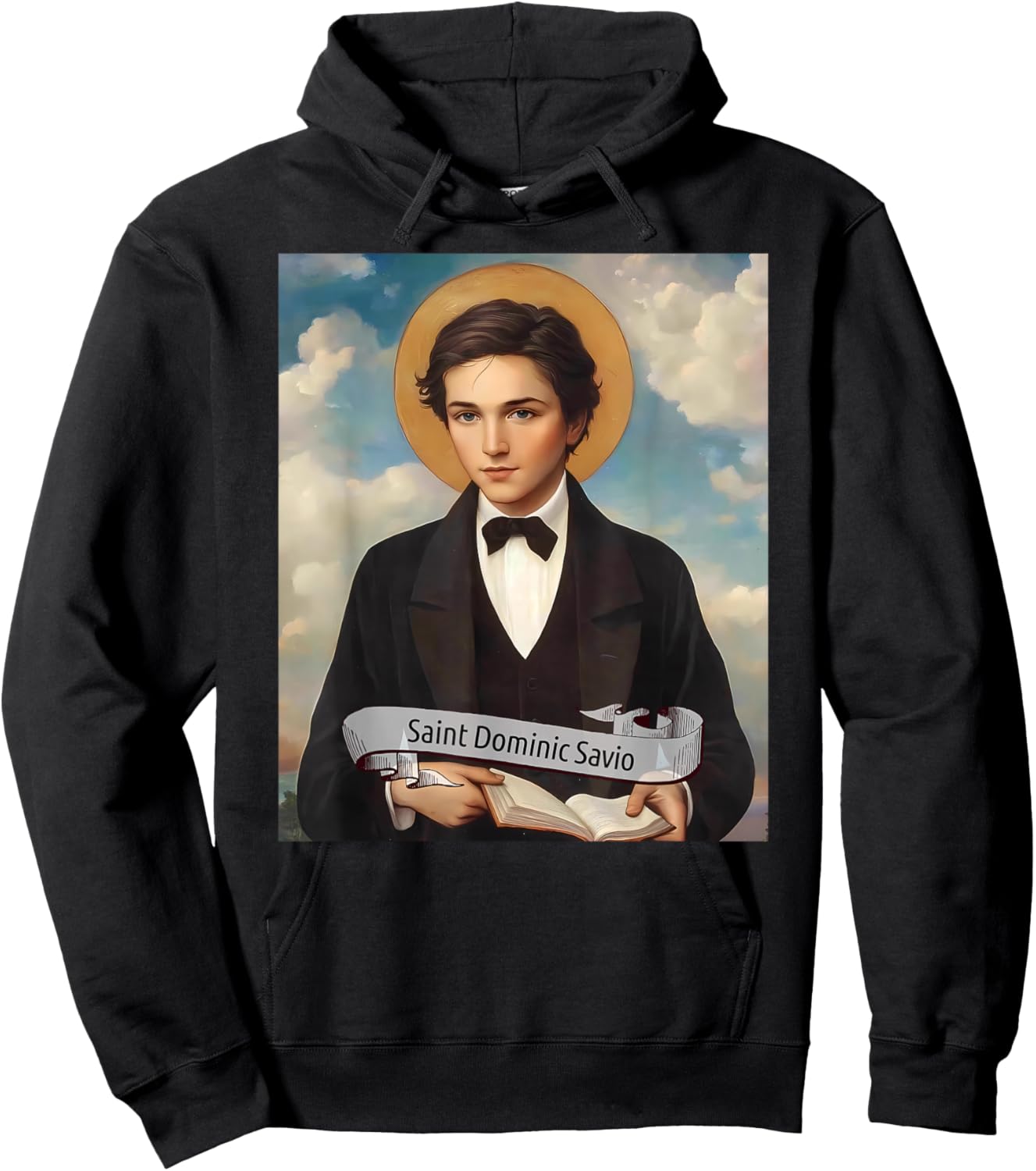 St Dominic Savio | Catholic Saints Design, Christian Gift Hoodie - Hoodie | Black