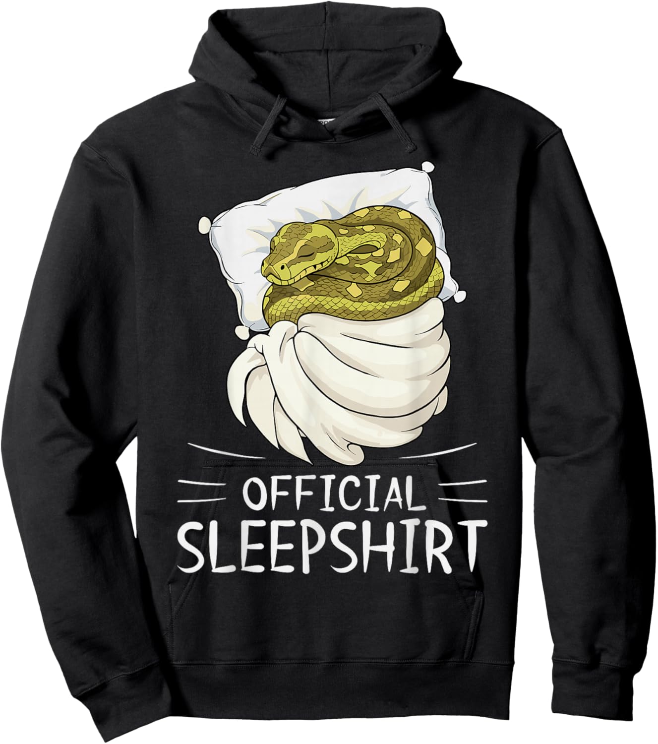 Snake Animal Official Sleepshirt Pajamas Nightgown Hoodie - Hoodie | Black