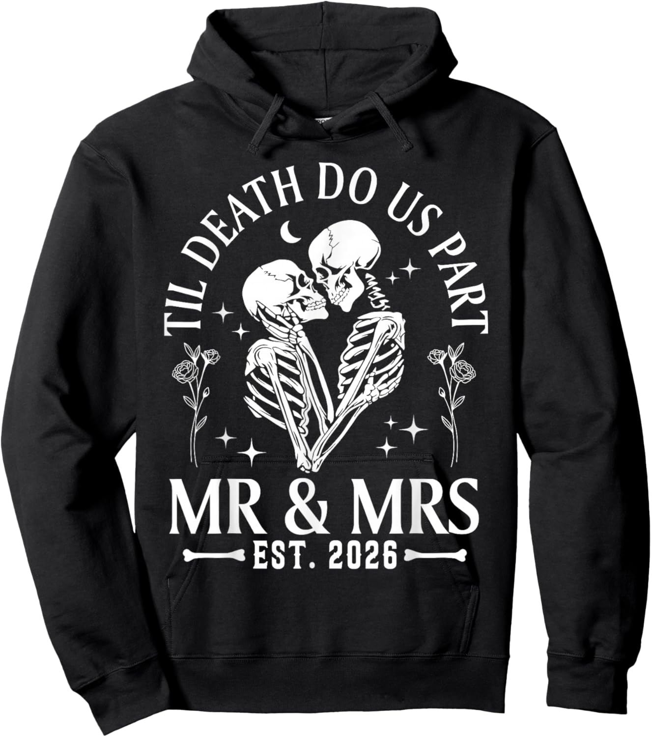 Til Death Do Us Part Mr & Mrs Gothic Couples Valentine 2026 Hoodie - Hoodie | Black