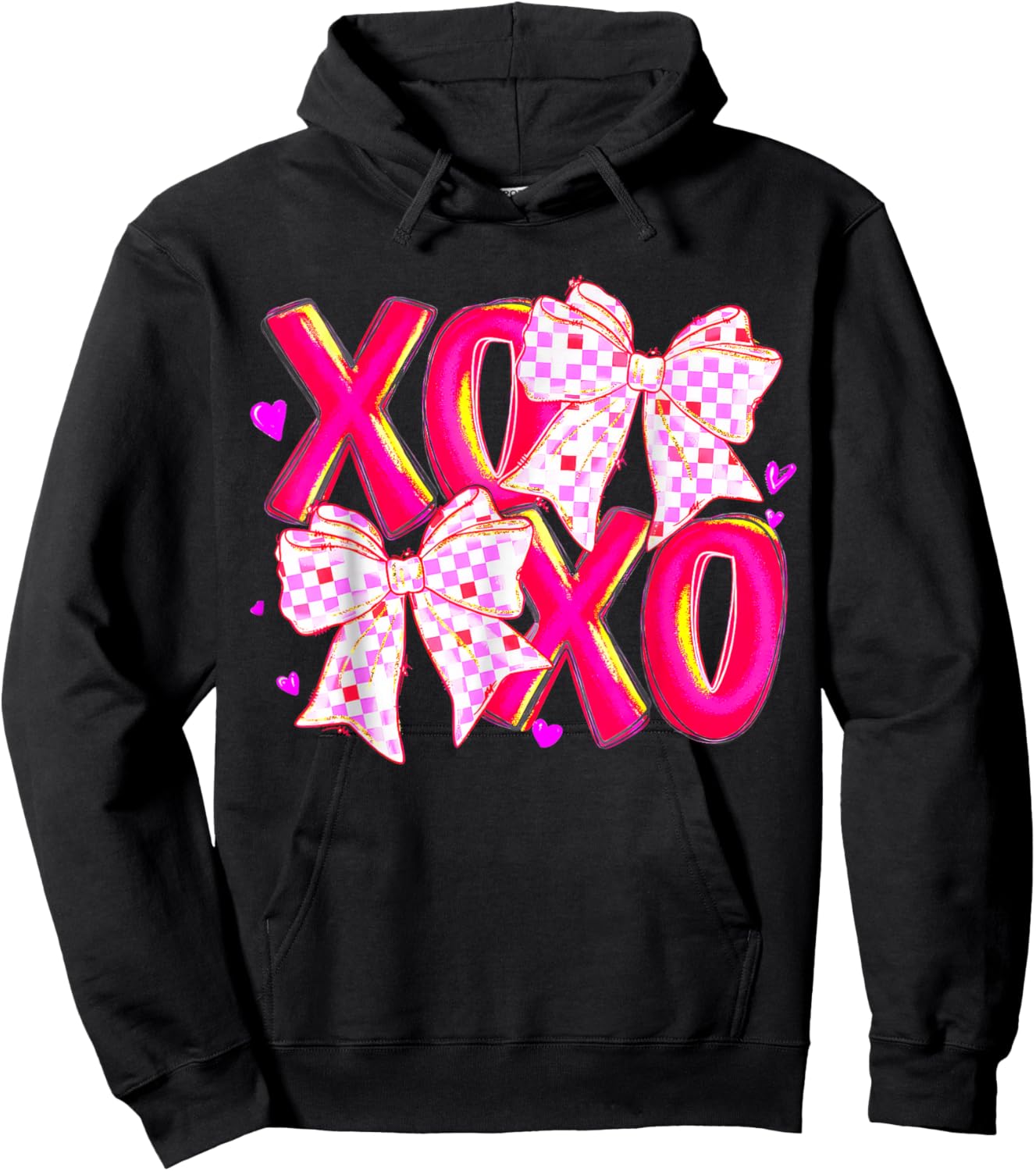 Coquette Valentines XOXO Hoodie - Hoodie | Black