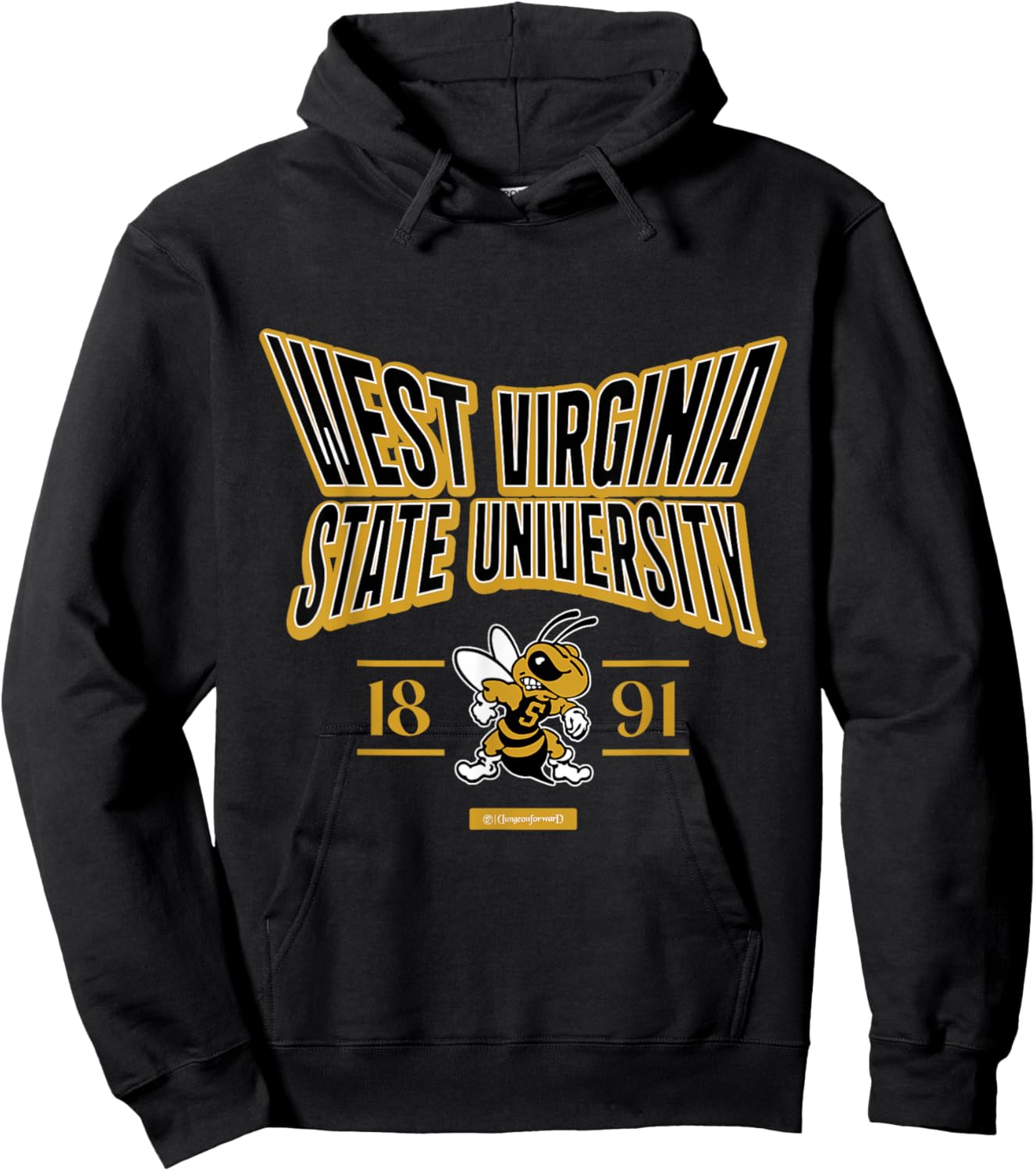 West Virginia State University Stretch Emblem HBCU Hoodie - Hoodie | Black