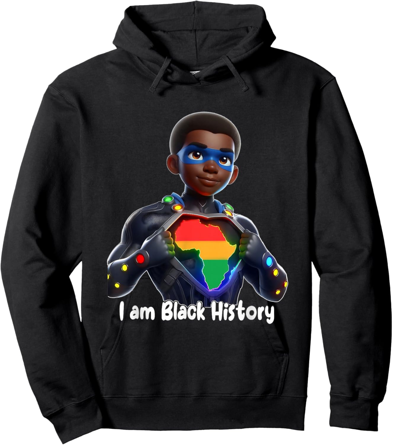 Strong Black History King with Pride and Powerful Heritage Hoodie - Hoodie | Black