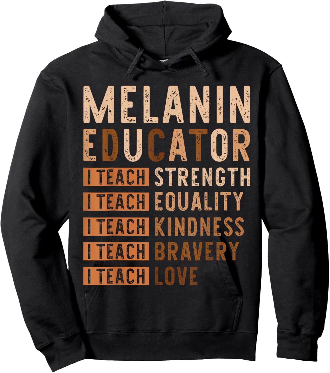 I Teach Love Black History Month African American Teacher Hoodie - Hoodie | Black