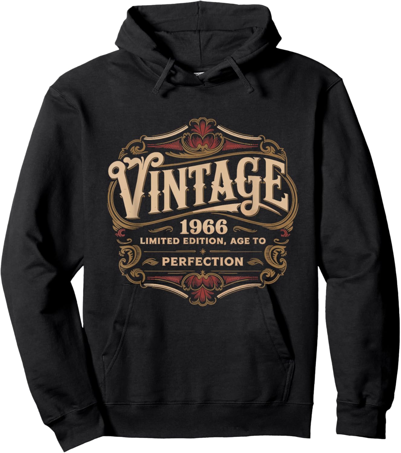 60th Birthday 2026, Funny Vintage Age, Born 1966 Hoodie - Hoodie | Black