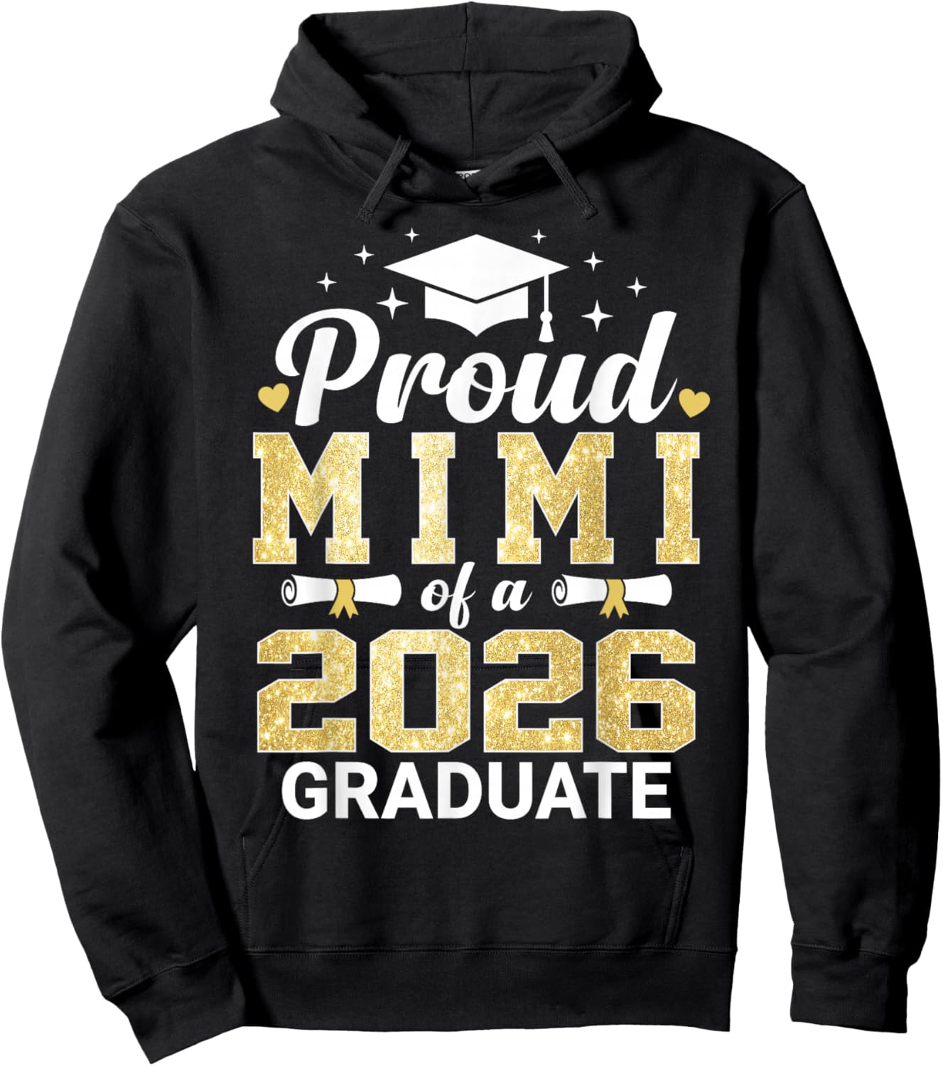 Proud Mimi of A 2026 Graduate Class of Graduation Hoodie - Hoodie | Black