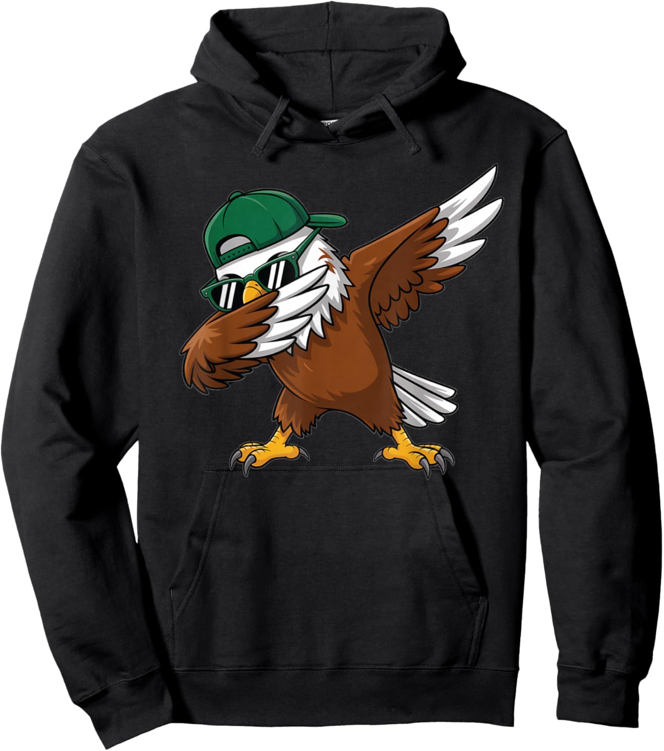 Eagle Dabbing Women Youth Toddler Kids Boys Girls Hoodie - Hoodie | Black