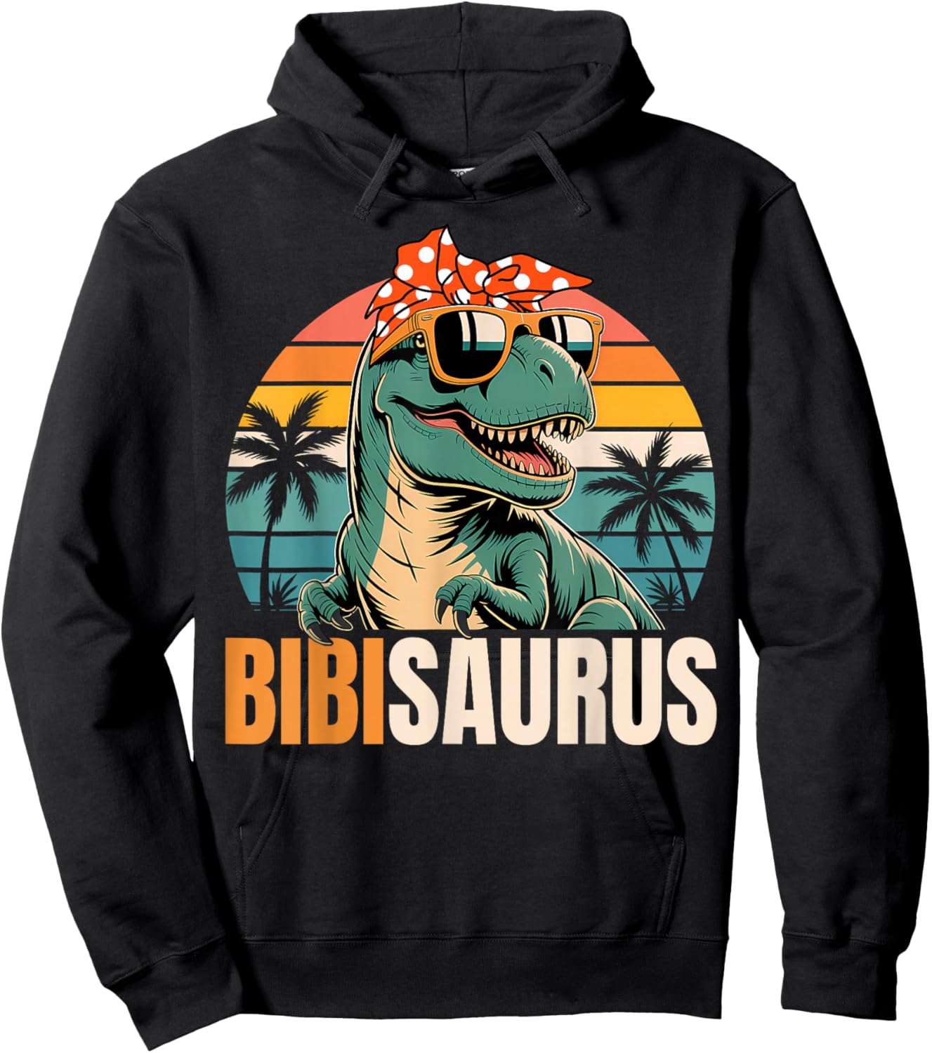 Bibi Saurus BibiSaurus T-Rex Dinosaur Funny Family Matching Hoodie - Hoodie | Black