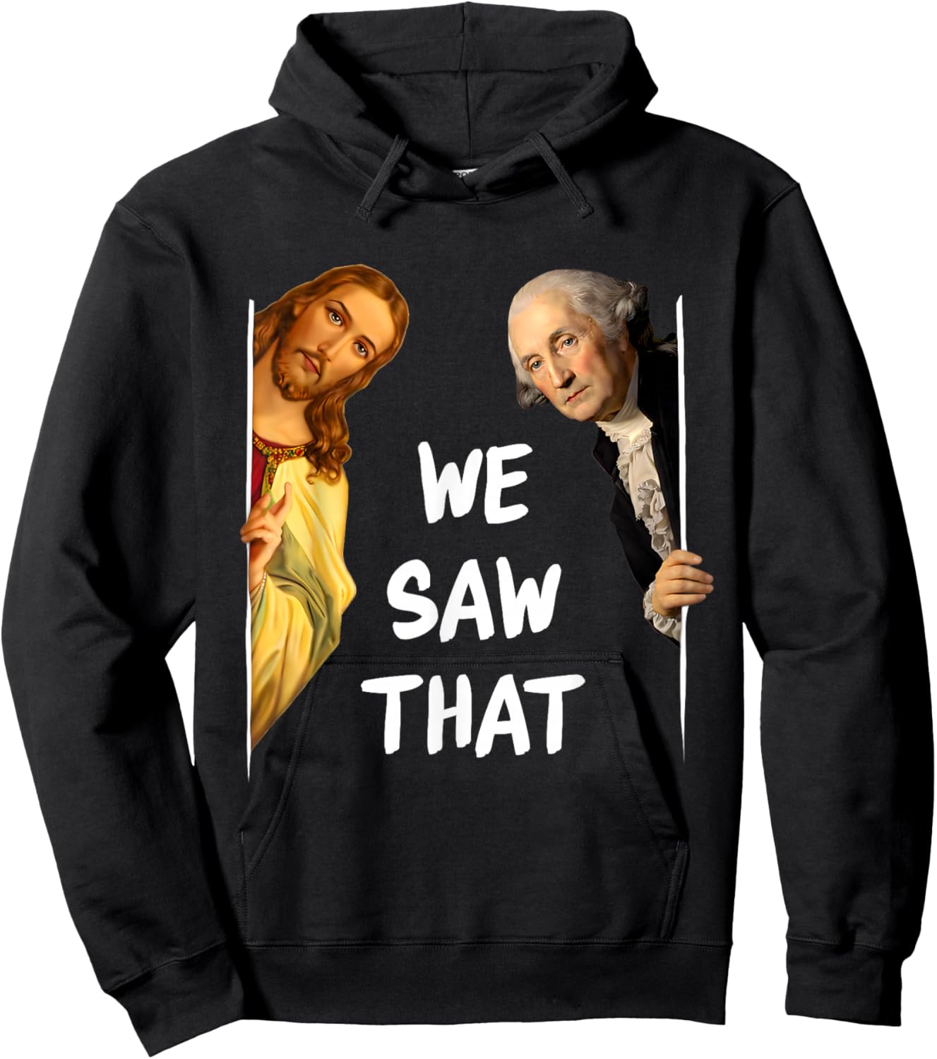 George Washington and Jesus Hoodie - Hoodie | Black