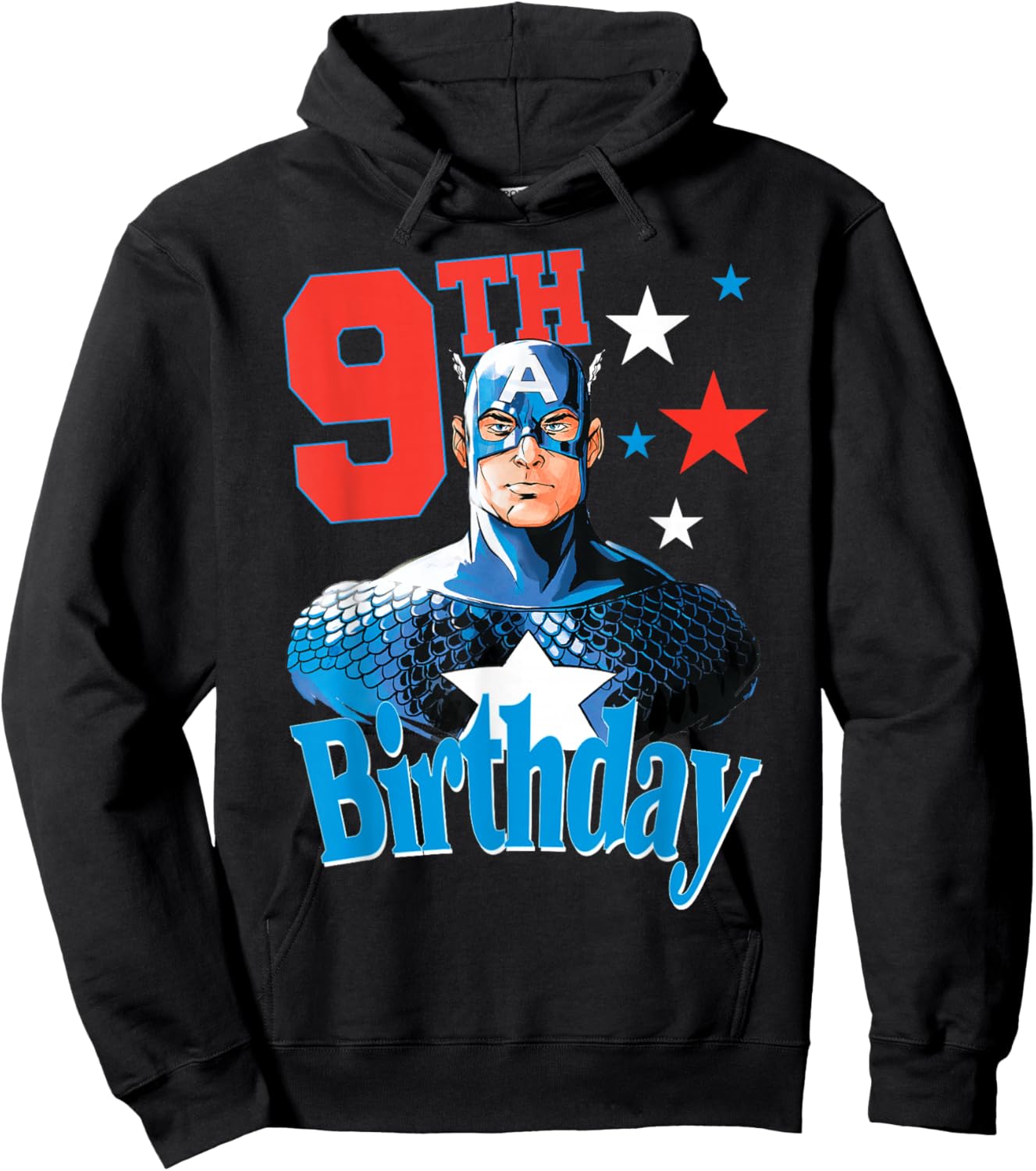 Marvel Comics Avengers Captain America 9th Birthday Hoodie - Hoodie | Black
