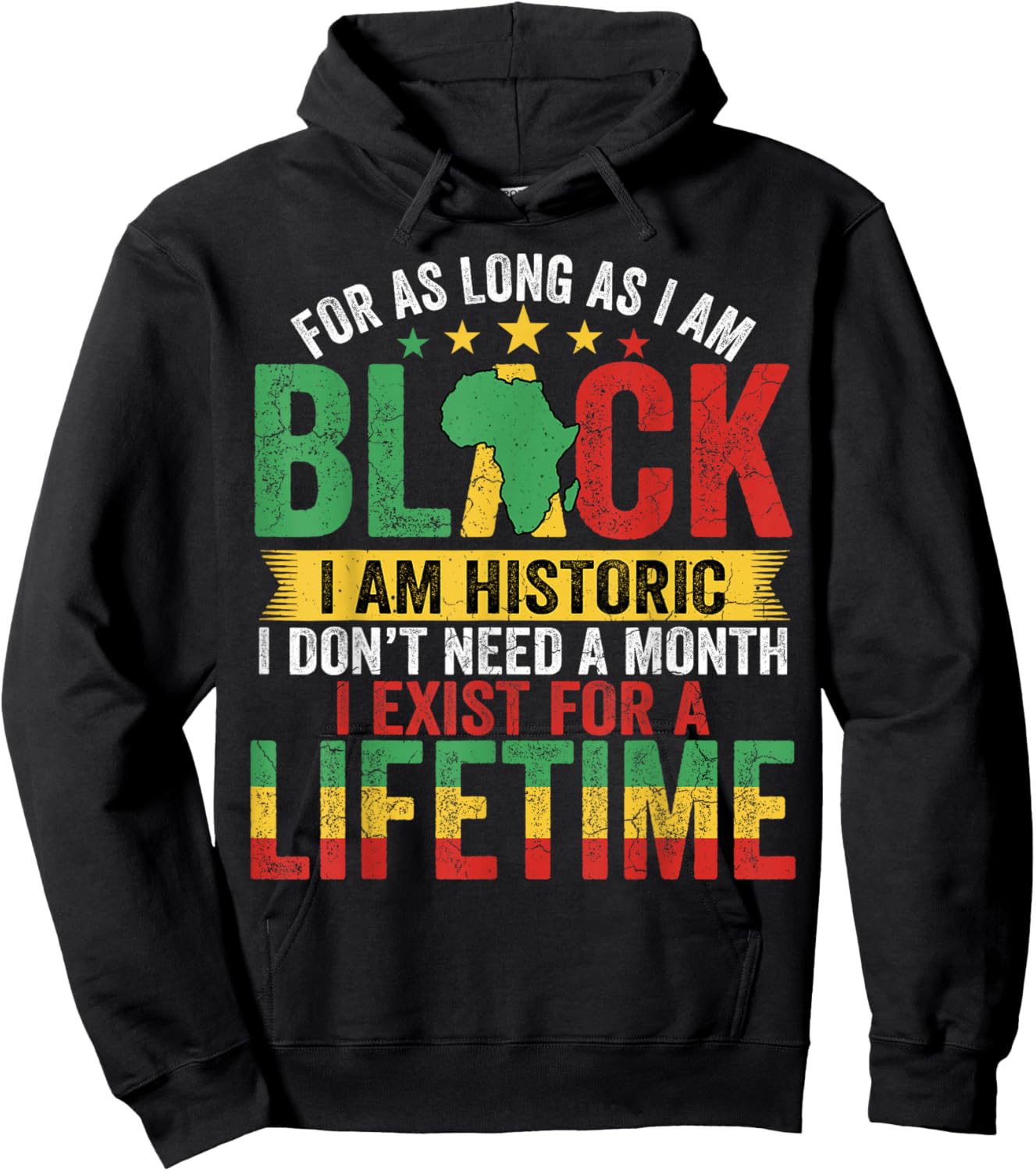 for As Long I Am Black Im Historic African Men Women Kids Hoodie - Hoodie | Black