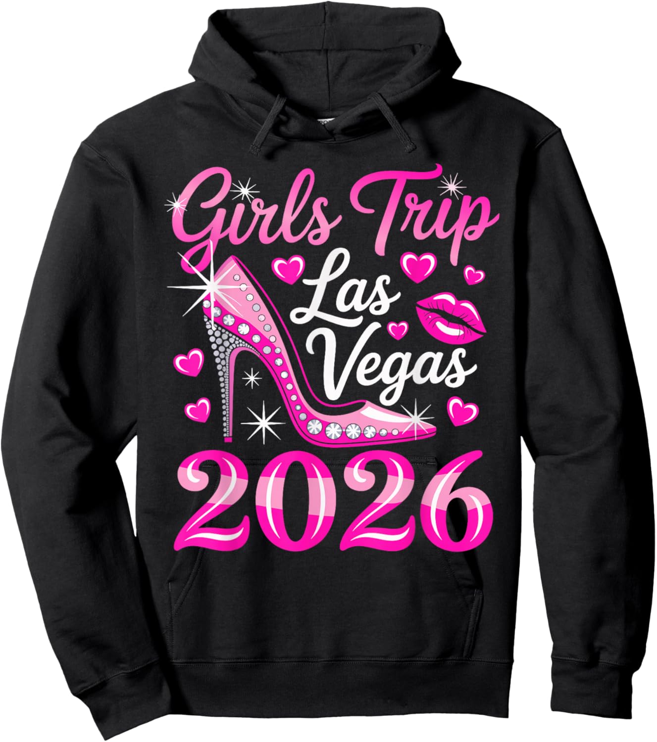 Girls Trip Las Vegas 2026 Bachelorette Squad Hoodie - Hoodie | Black