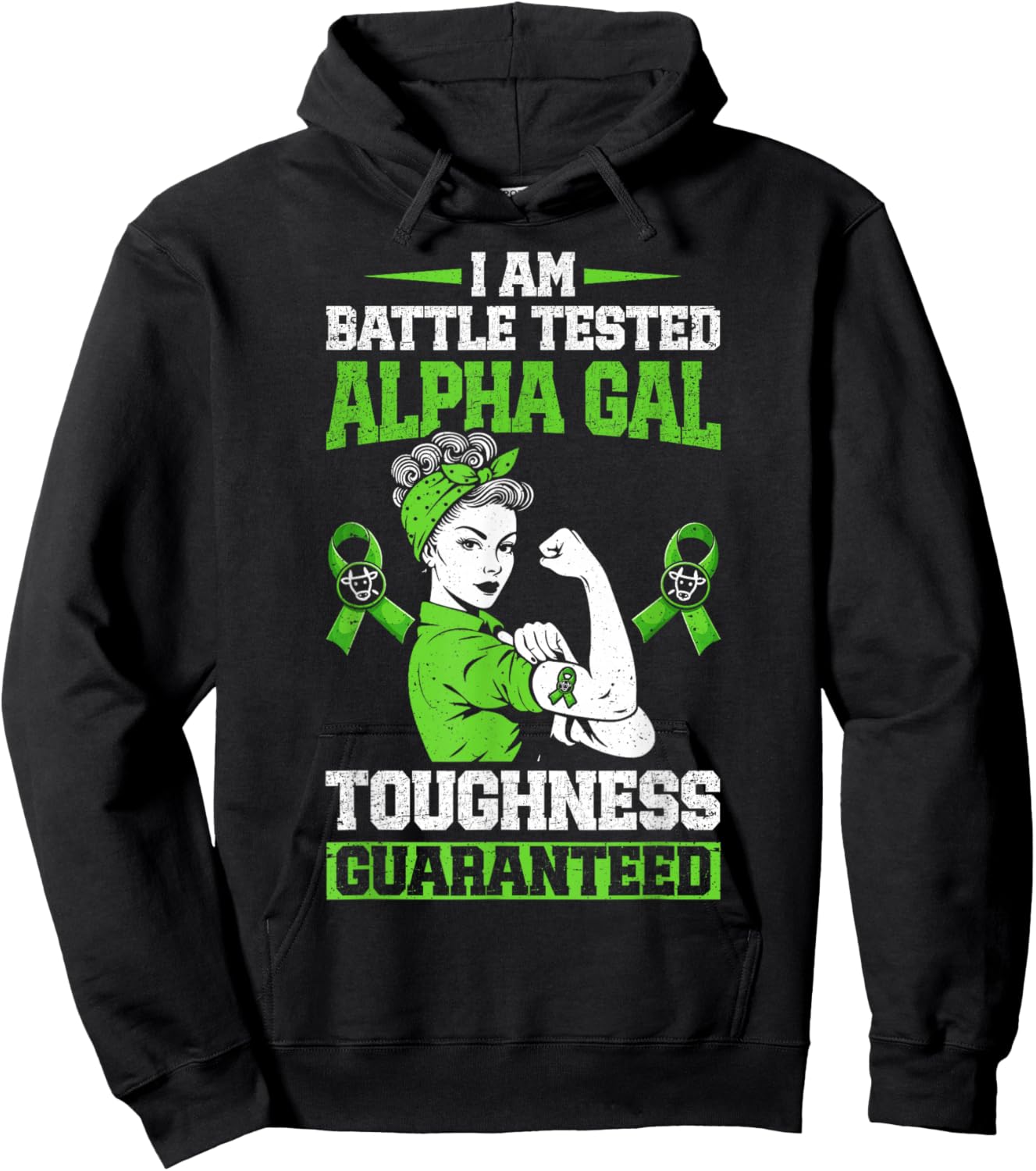 Alpha Gal Syndrome Warrior Hoodie - Hoodie | Black