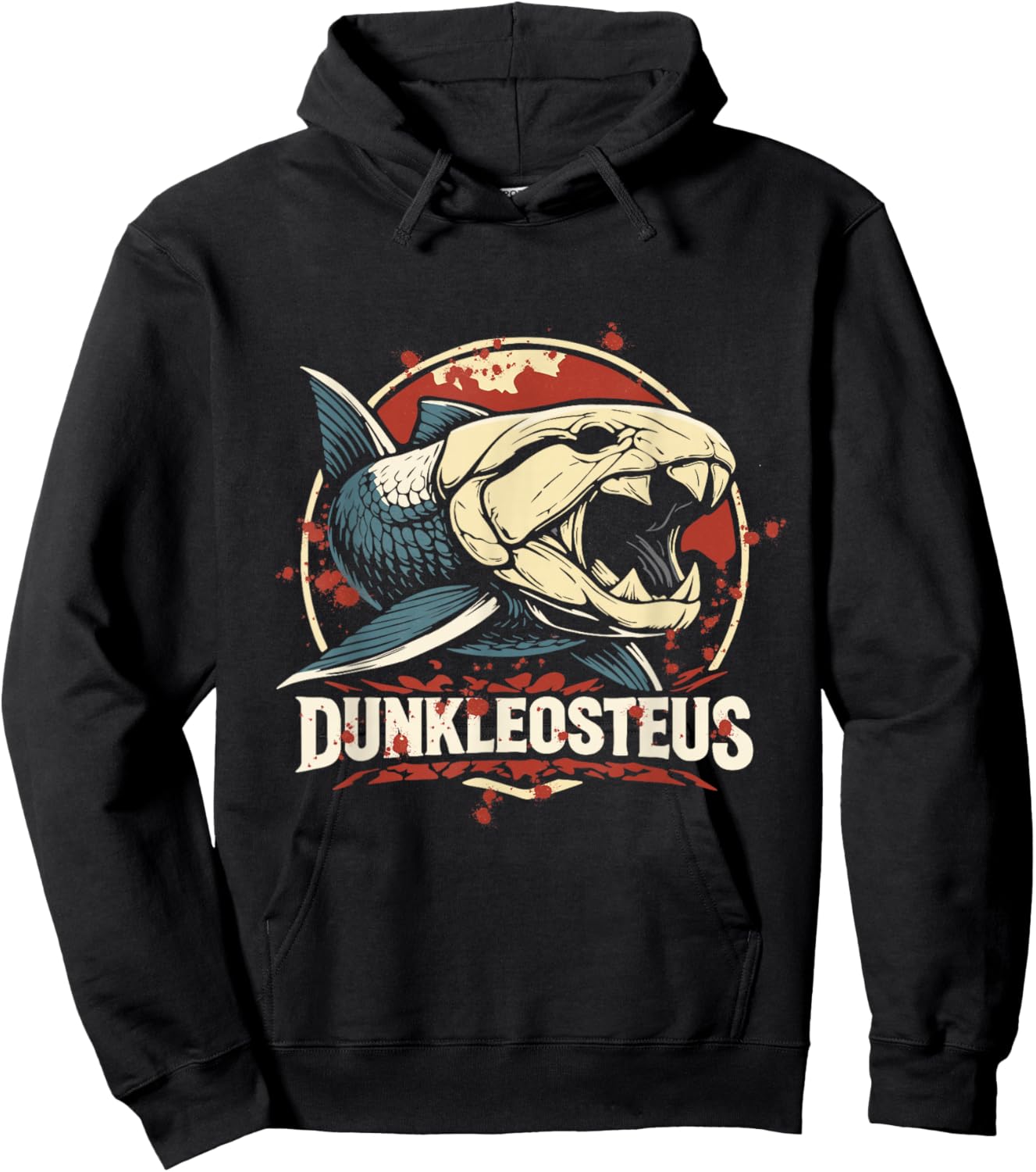 Dunkleosteus Prehistoric Dinosaur Fish Fossil Hoodie - Hoodie | Black