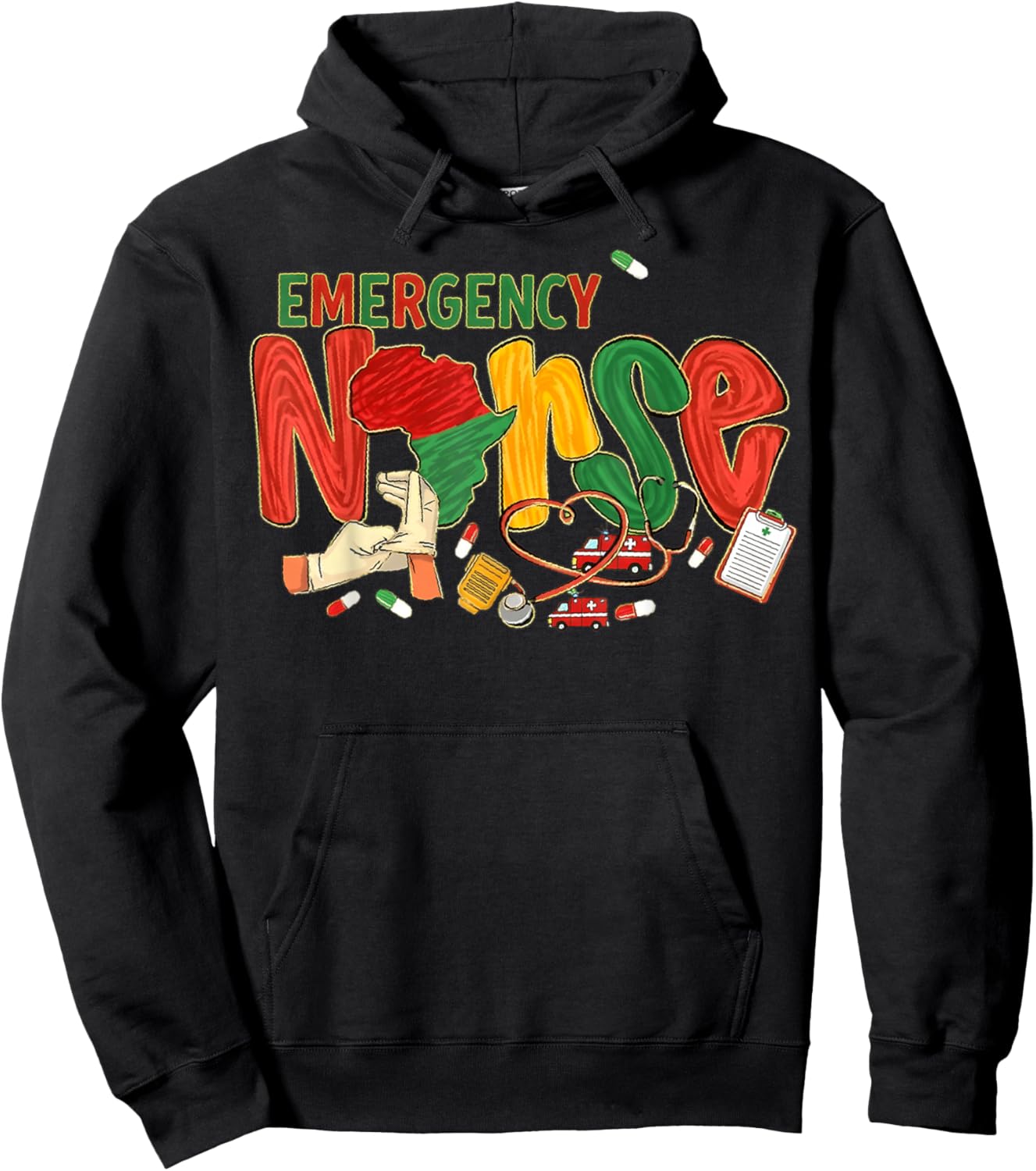 Emergency Nurse Black Nurse Magic Black History Month Junete Hoodie - Hoodie | Black