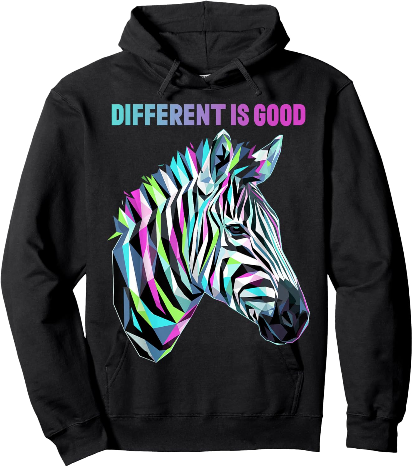 Different is Good Rare Disease Awareness Zebra Warrior Hoodie - Hoodie | Black