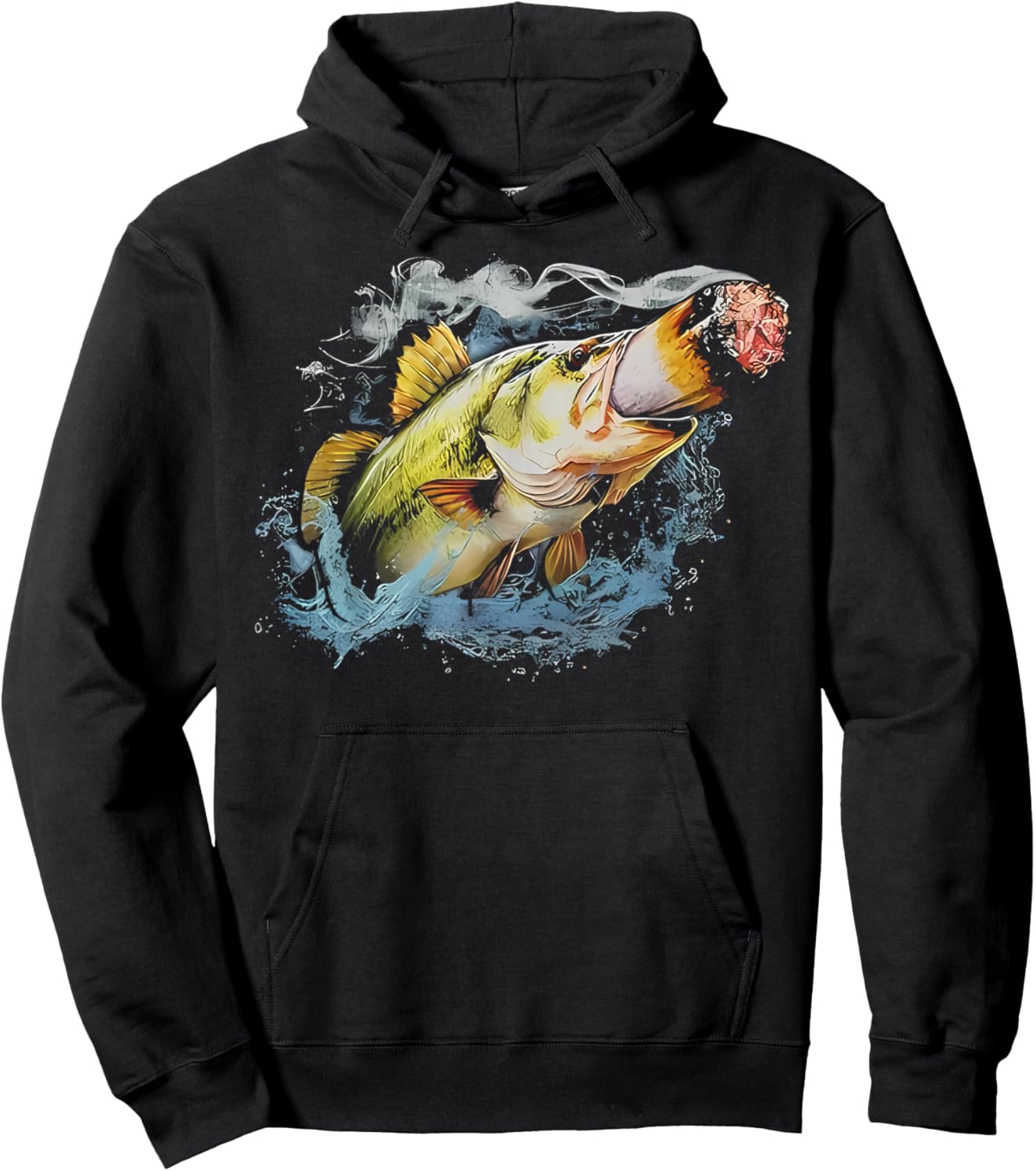 Fish Smoking Meme Vintage Style Silly Fish Gag Hoodie - Hoodie | Black