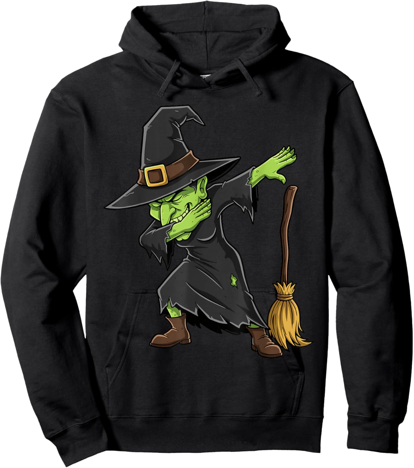 Dabbing Witch Spooky Kids Girls Women Costume Halloween Hoodie - Hoodie | Black