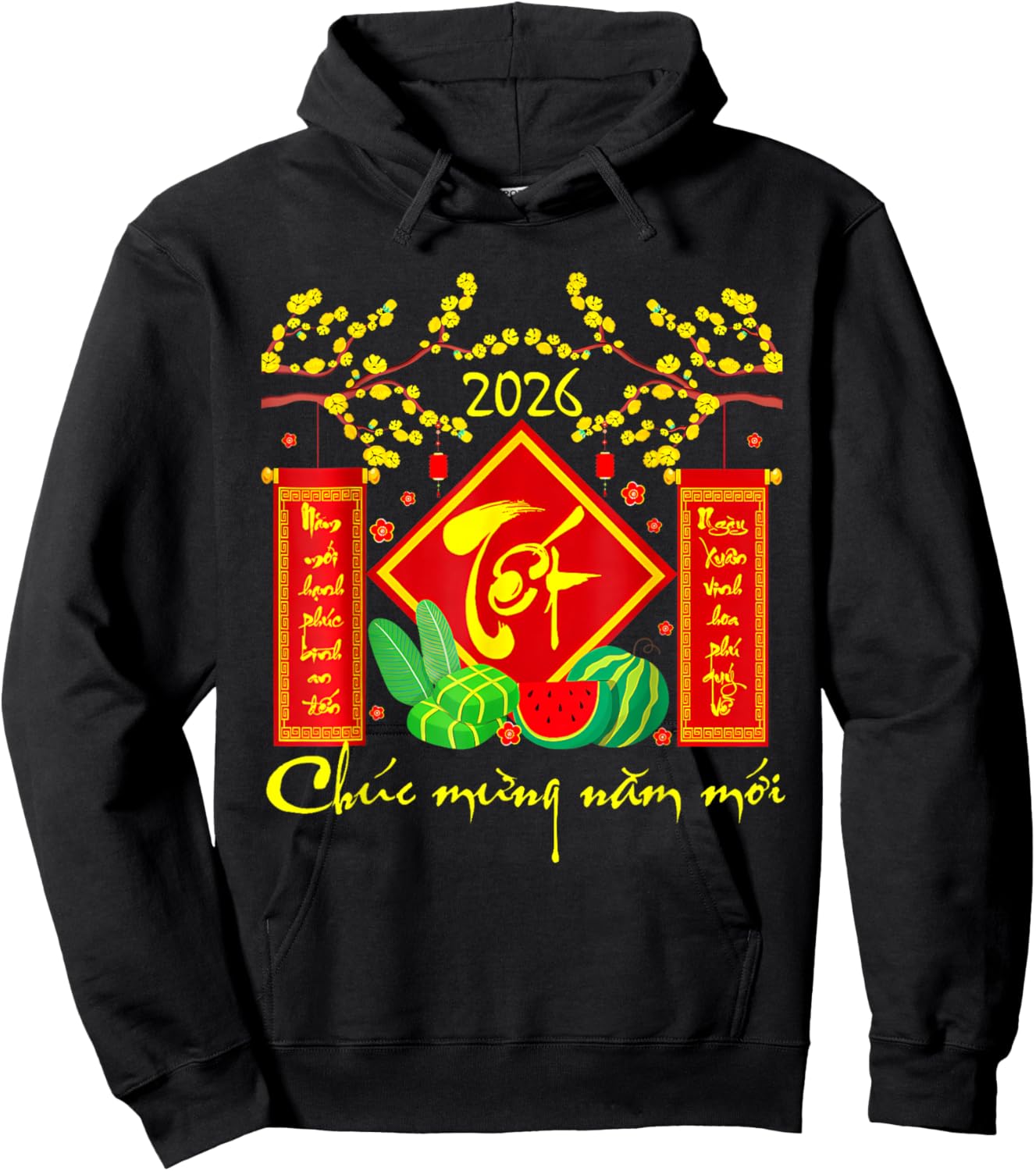 TET Vietnamese Lunar New Year 2026 Happy Vietnamese Holiday Hoodie - Hoodie | Black
