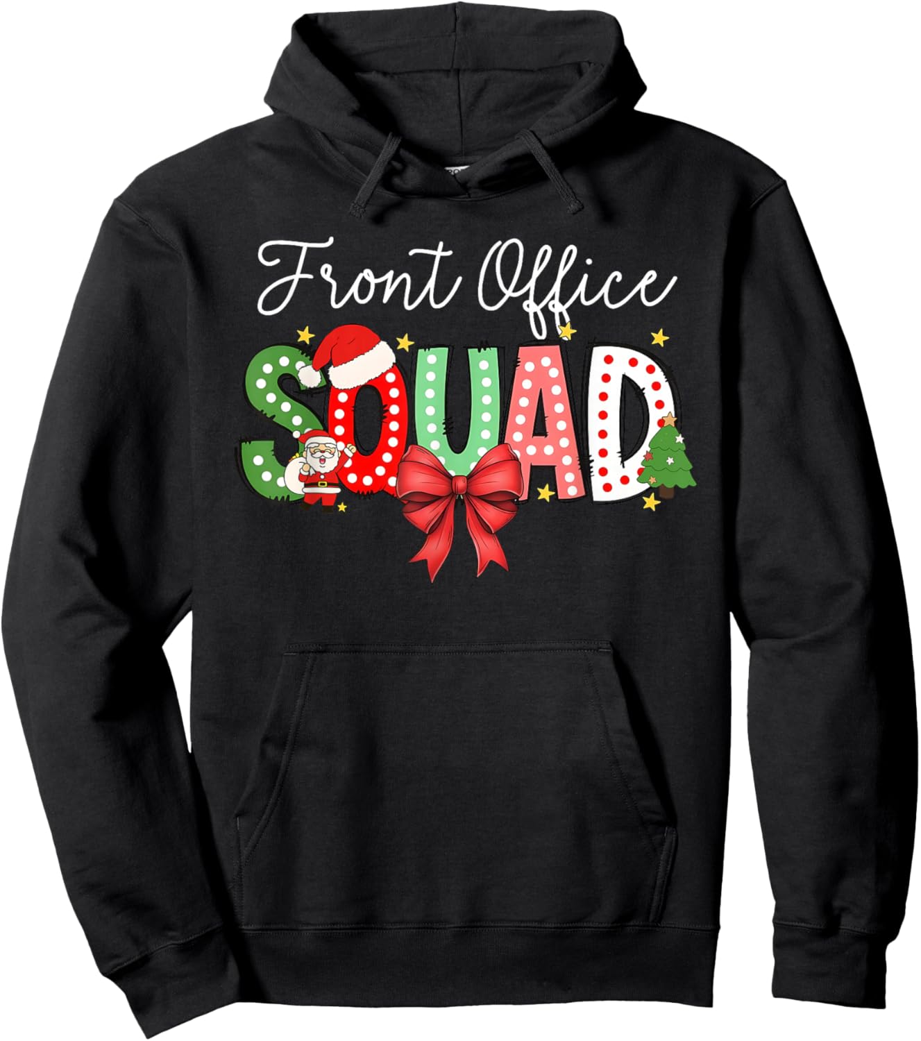 Front Office Squad Merry Christmas Team Celebration Hoodie - Hoodie | Black