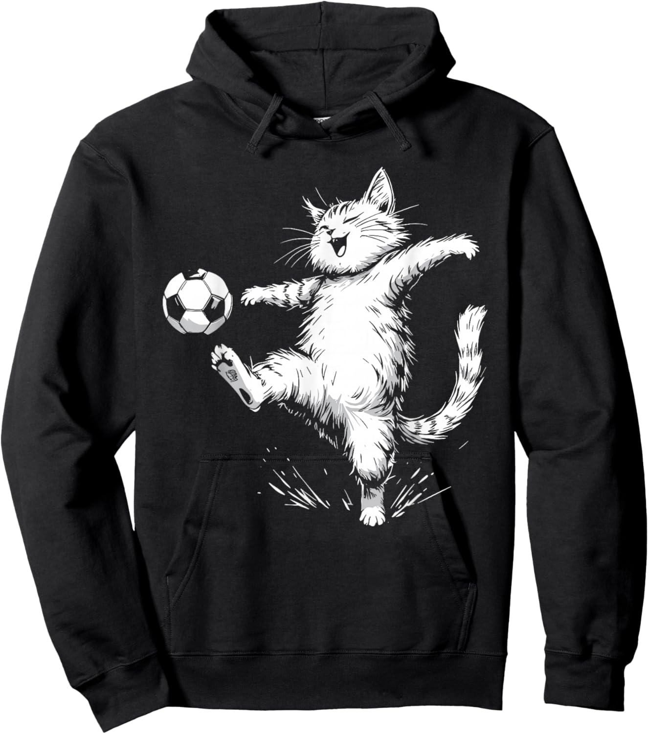 Soccer Cat, for Kids & Boys | Soccer Ball, Soccer Hoodie - Hoodie | Black