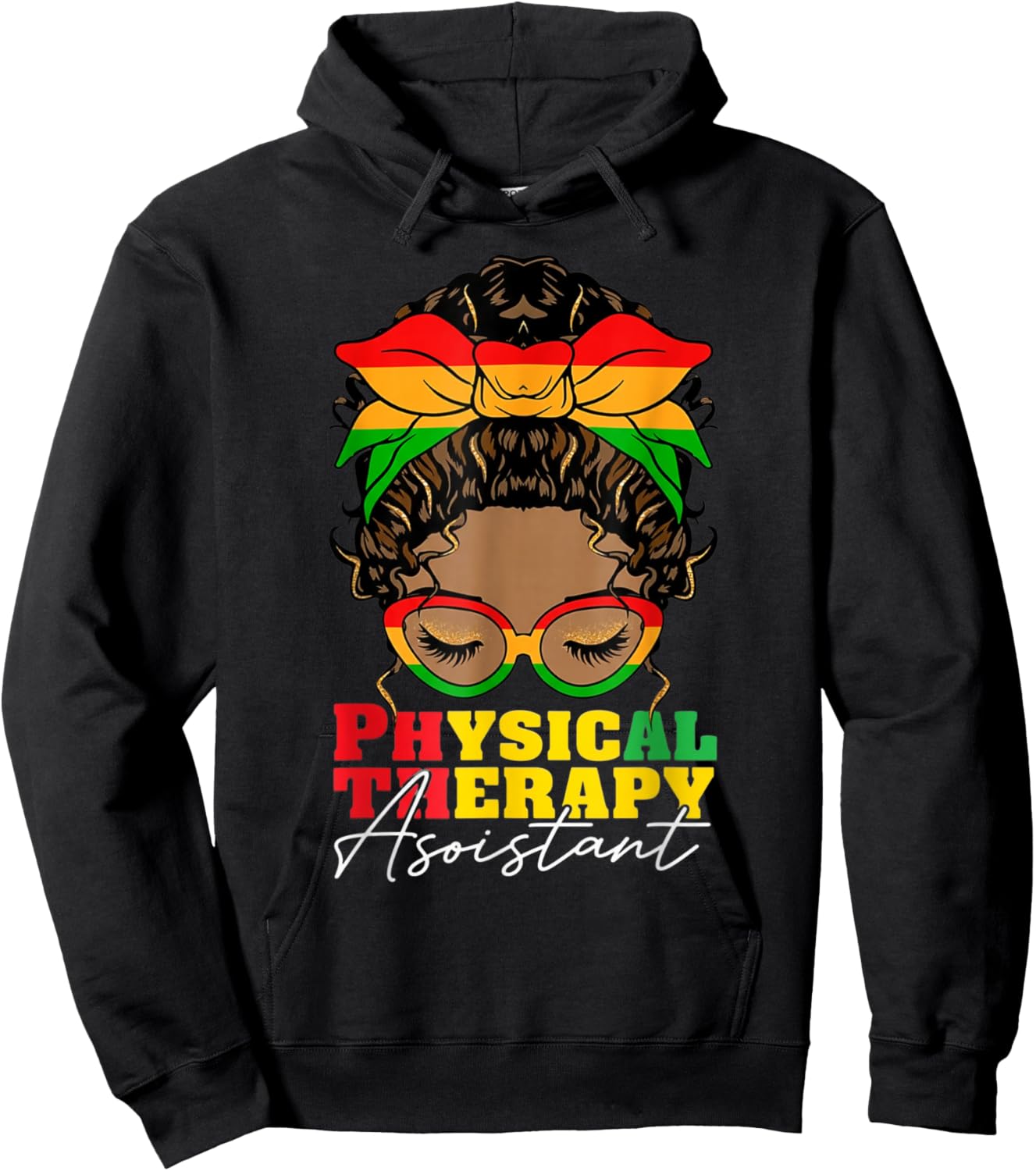 Physical Therapy Assistant Black History Month PTA Afro Hoodie - Hoodie | Black