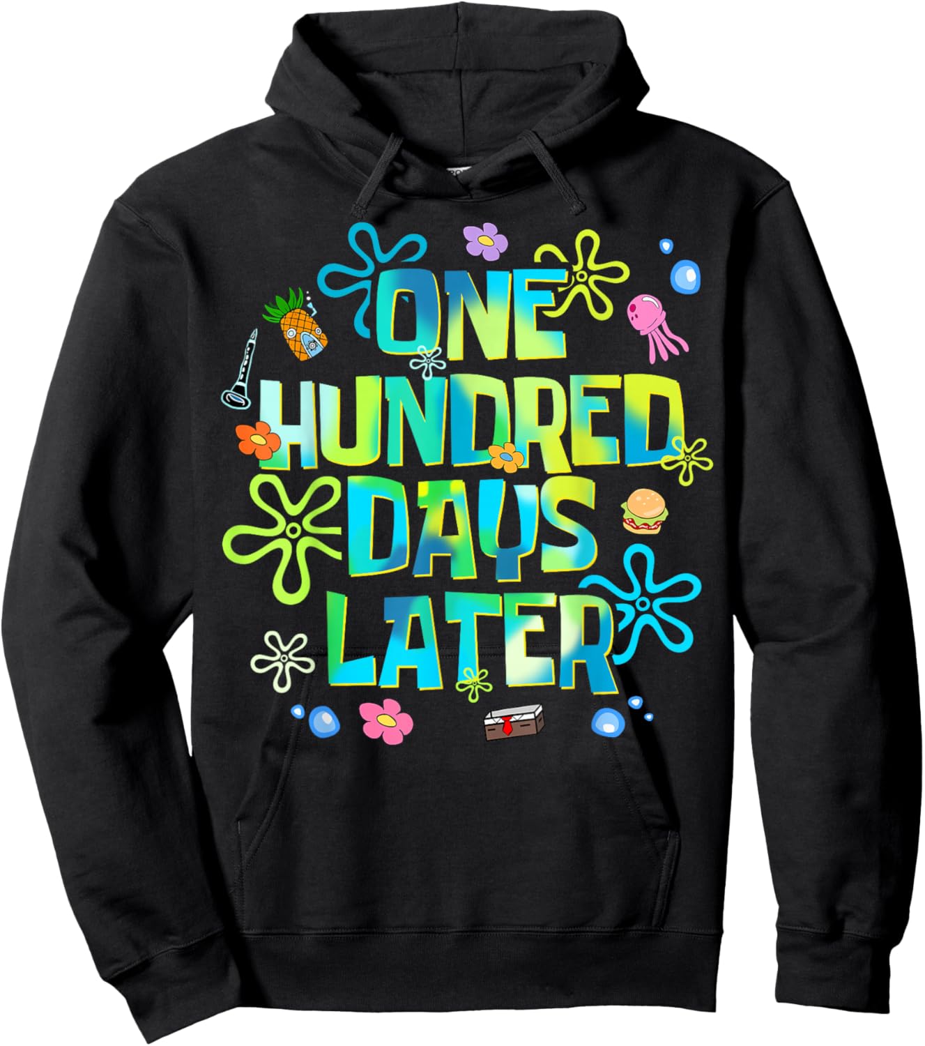 One Hundred Days Later Funny 100 Days of School Teacher Kids Hoodie - Hoodie | Black