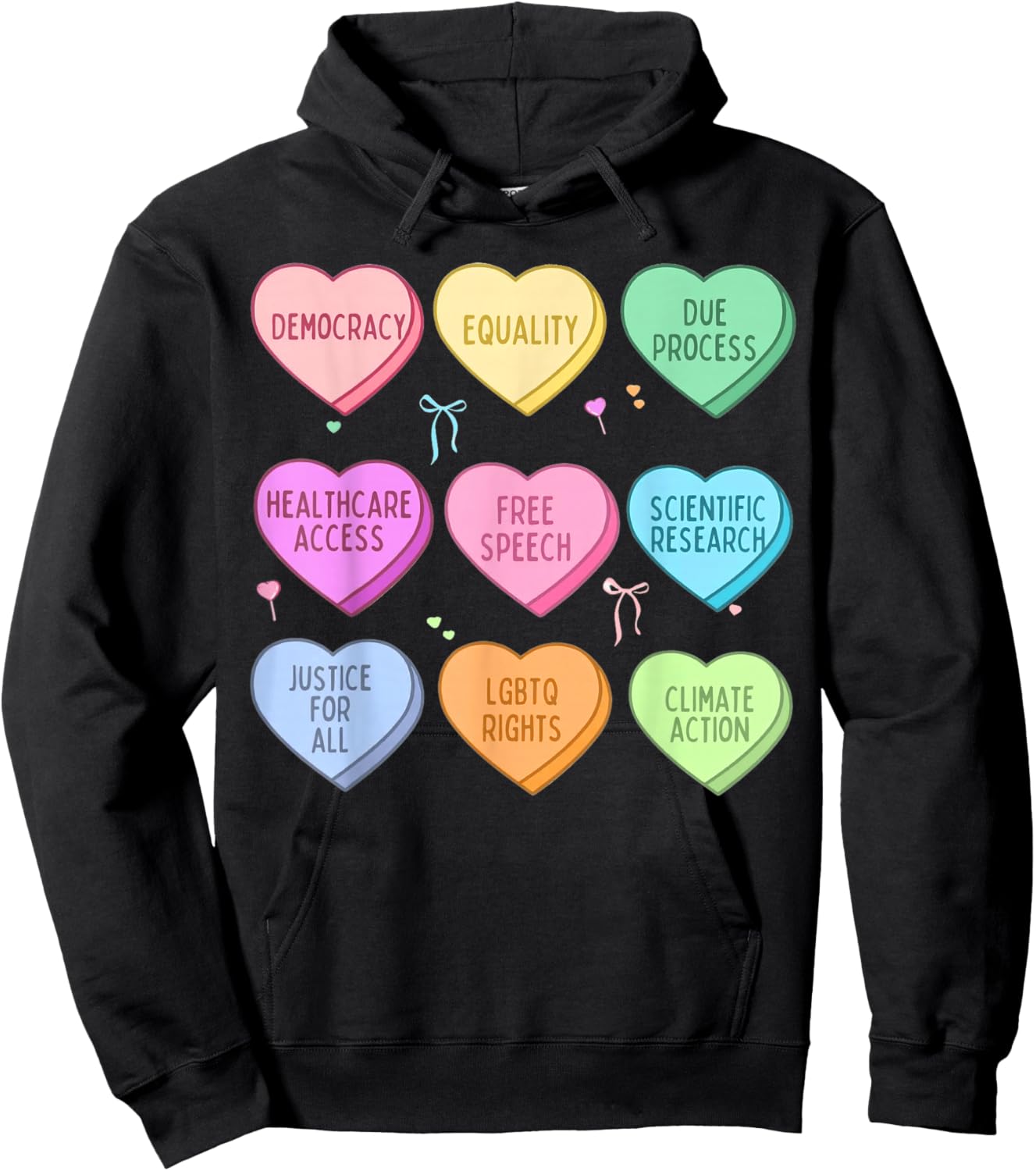 Liberal Values Valentines Hoodie - Hoodie | Black