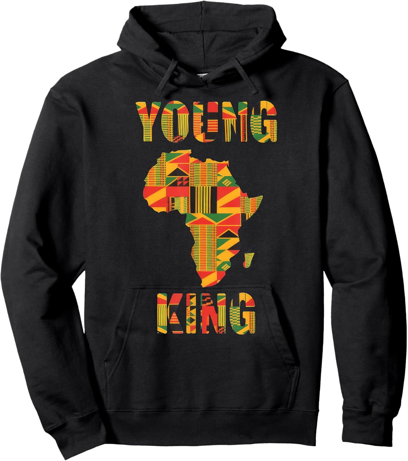 Young King African Kente Art Black History Month Hoodie - Hoodie | Black