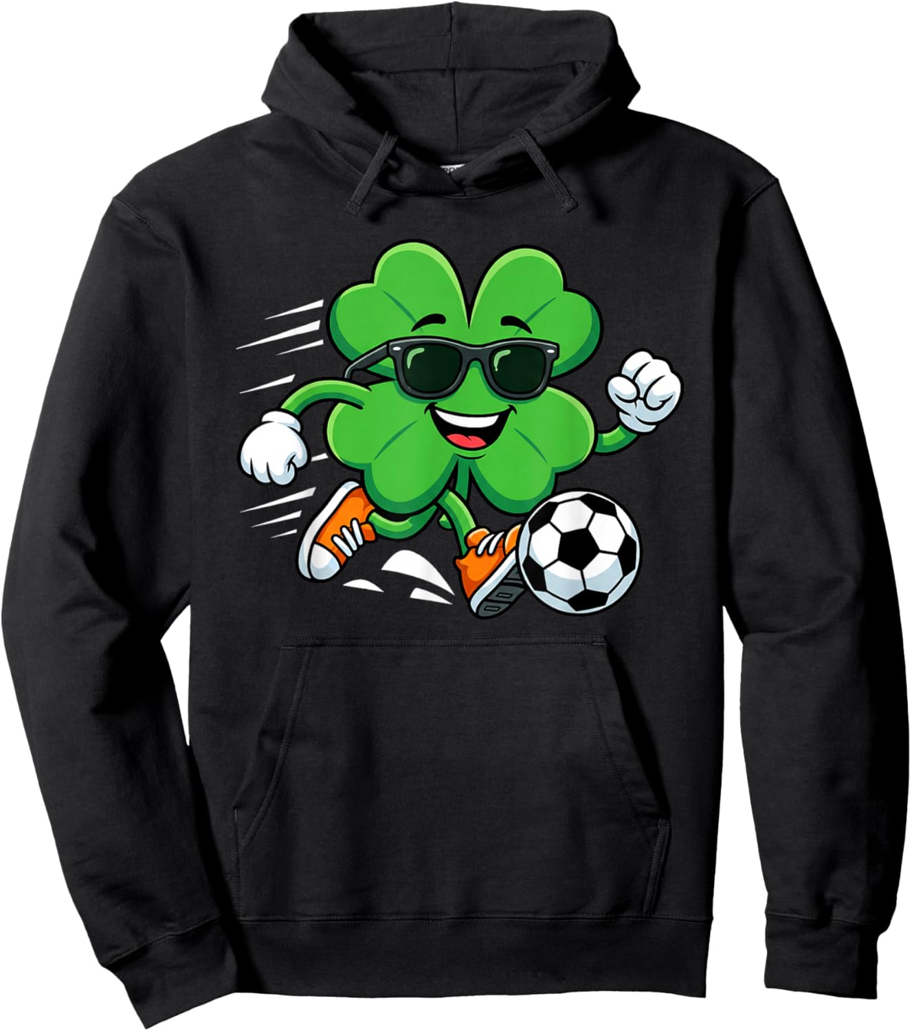 St Patricks Day Soccer Shamrock Sport Patricks Day Boys Hoodie - Hoodie | Black