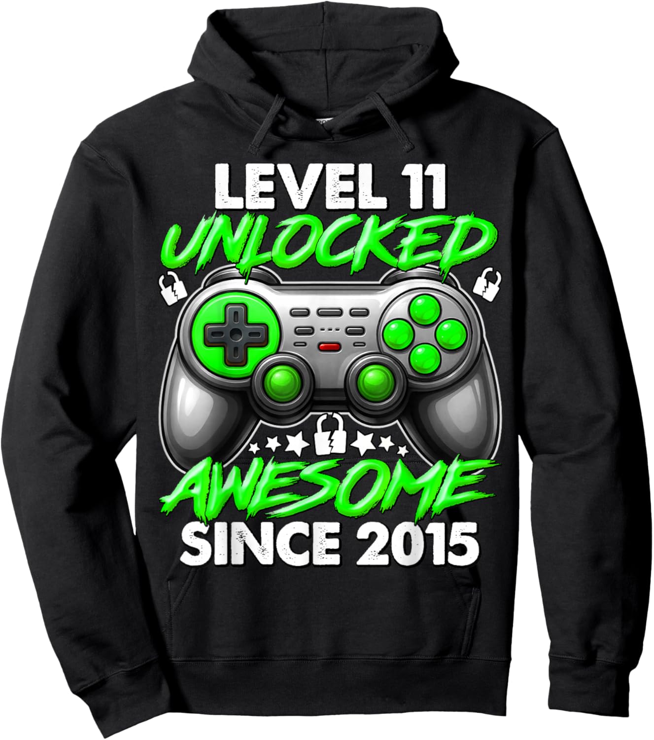 Level 11 Unlocked 11 Year Old Gifts Boys 11th Birthday Boy Hoodie - Hoodie | Black