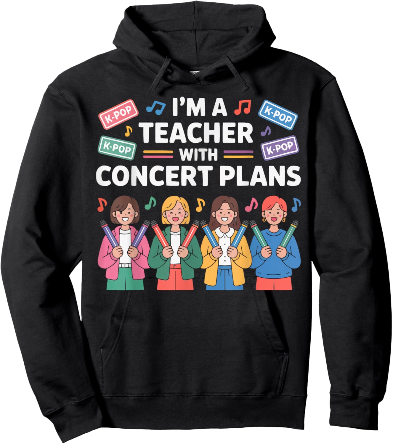 K-Pop Dance Korean Pop Music School Teacher South Korea Kpop Hoodie - Hoodie | Black