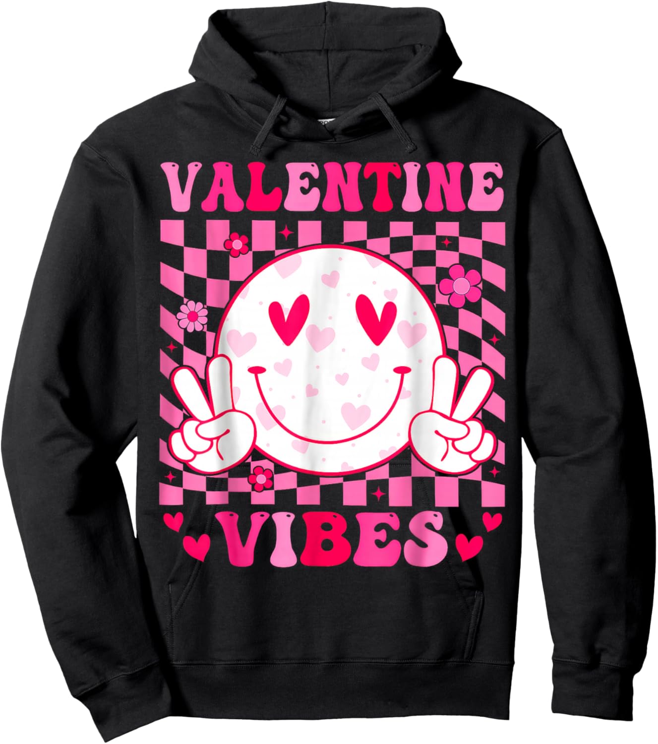 Valentine Vibes Hoodie - Hoodie | Black