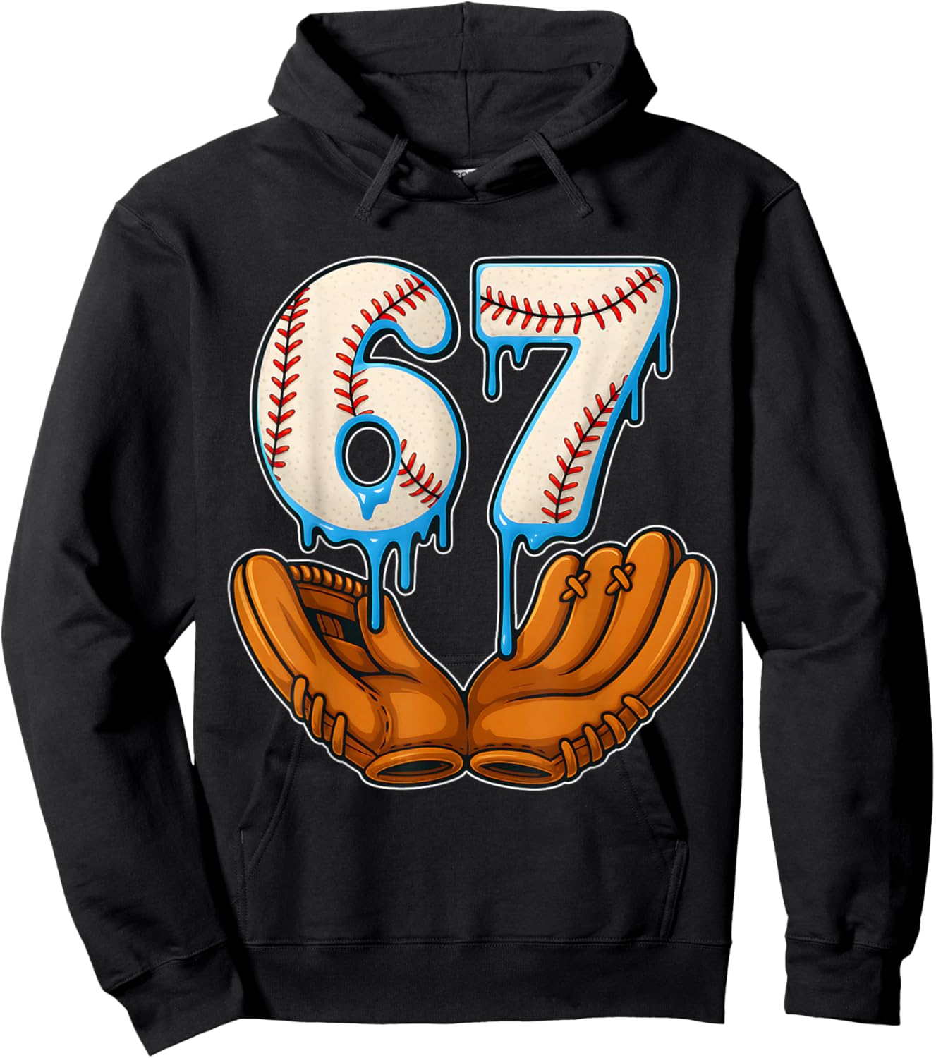 Baseball Life Style 101 Apparel Youth Drip Baseball Boys Kid Hoodie - Hoodie | Black