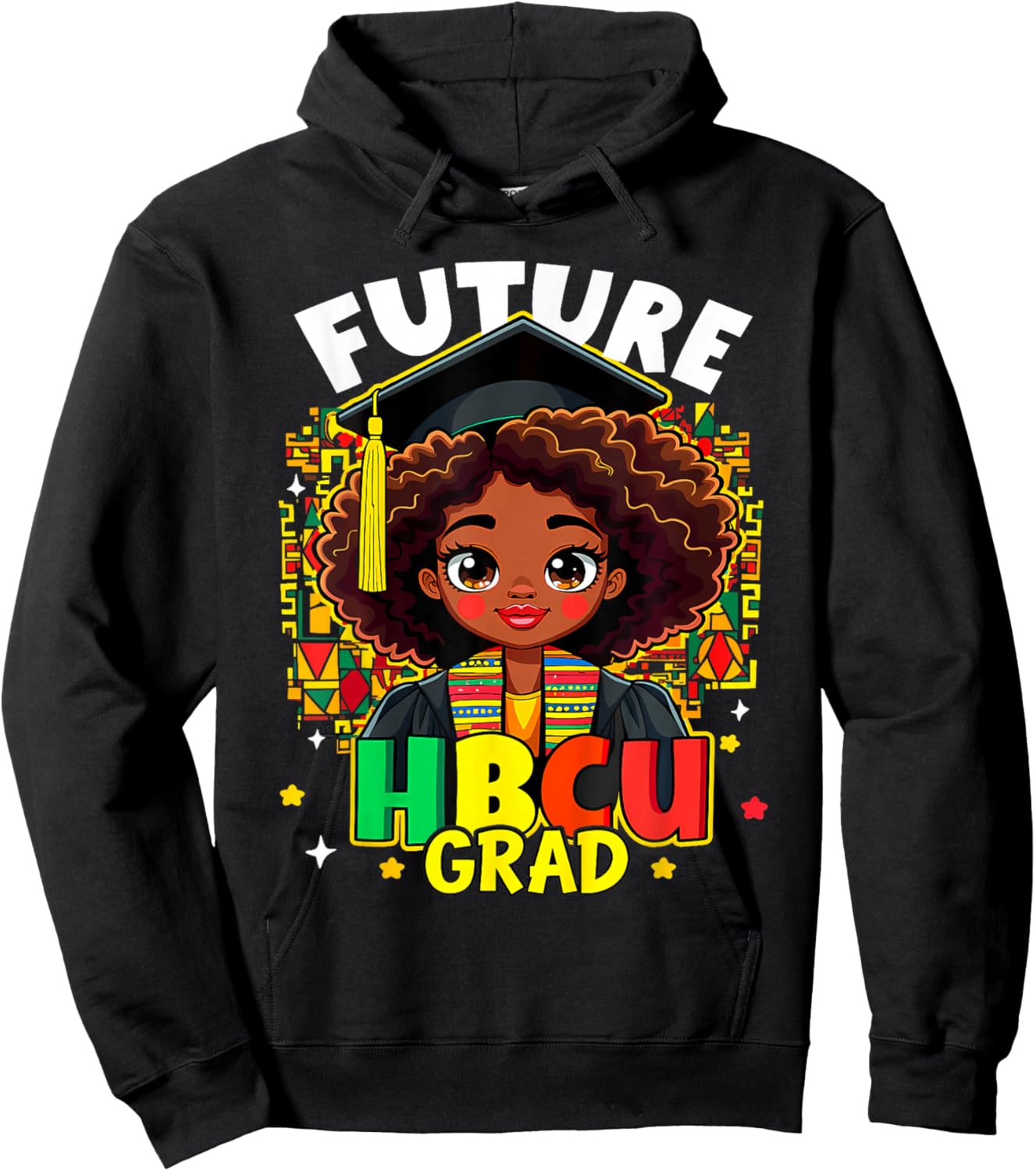 Future Hbcu Grad Kids Black Girl Afro Black History Month Hoodie - Hoodie | Black