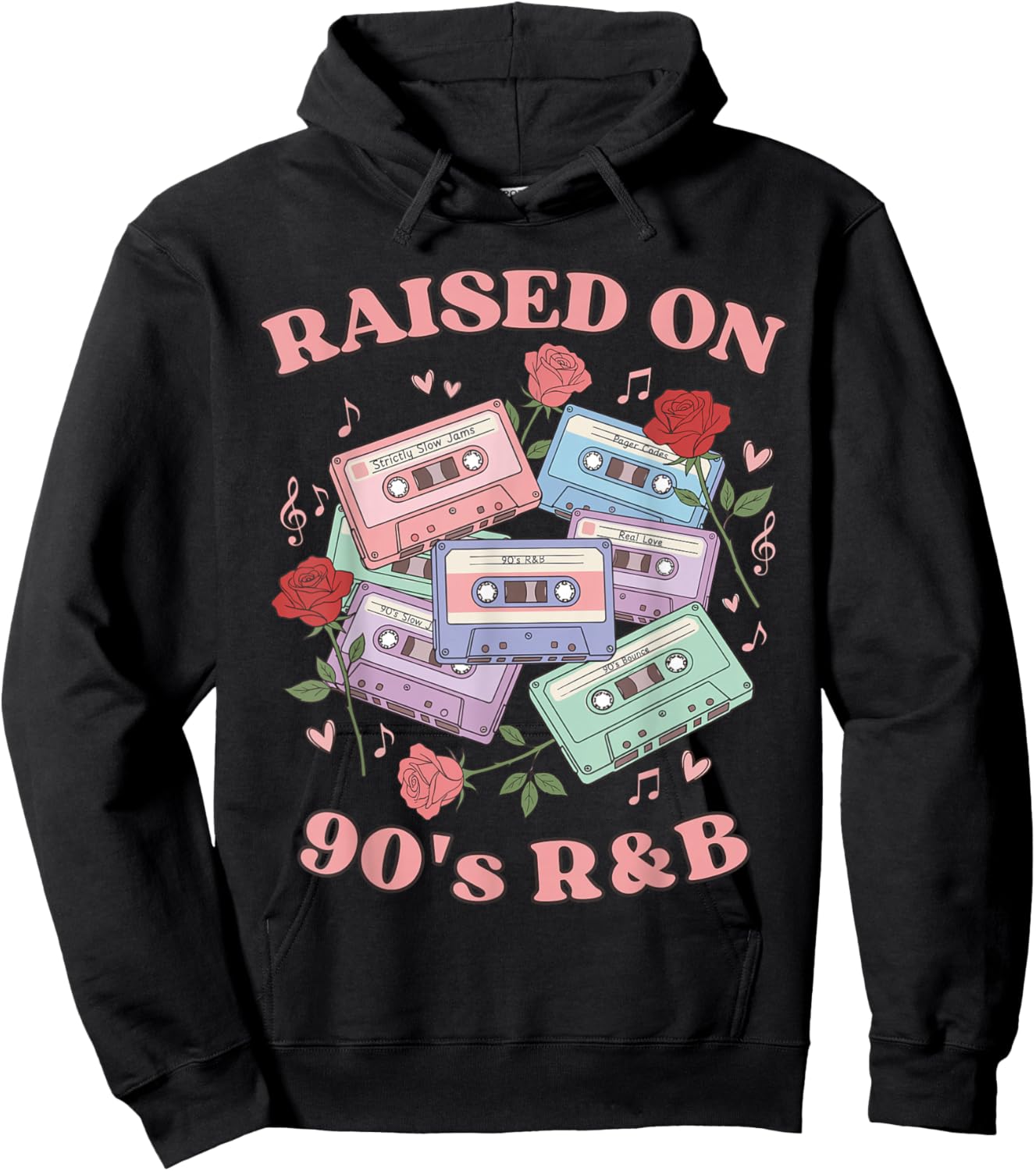 Raised On 90s R&B, 90s R&B Hoodie - Hoodie | Black