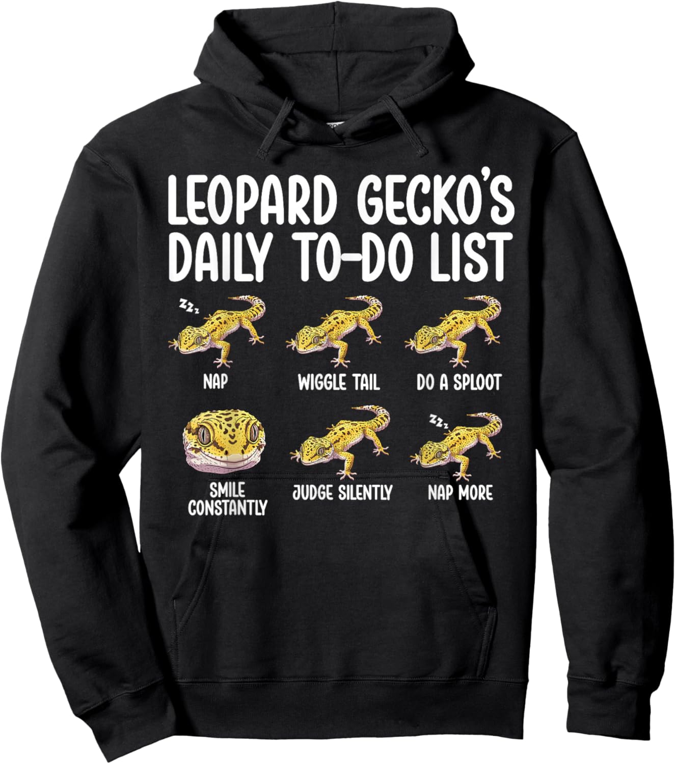 to Do List Leopard Gecko Owner Leopard Gecko Lover Hoodie - Hoodie | Black