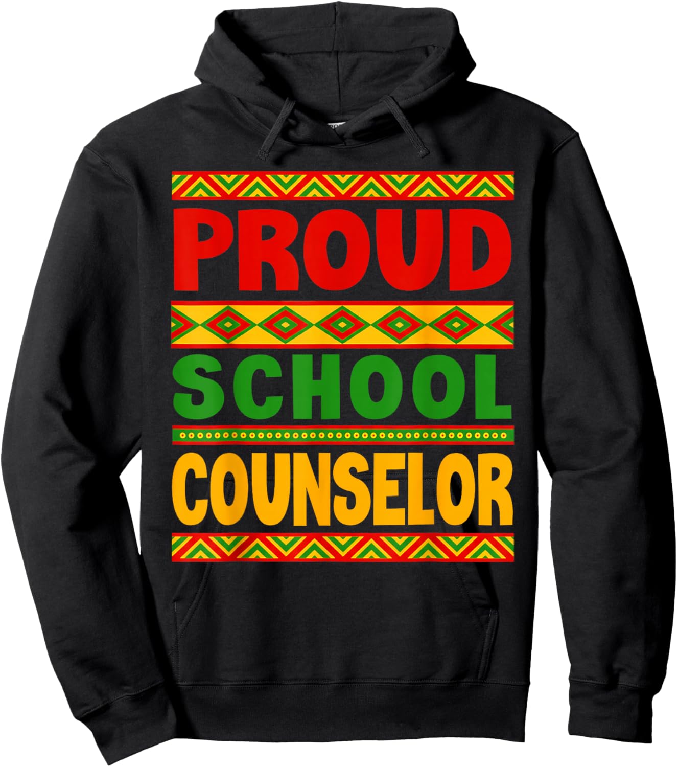 Proud School Counselor Retro Vintage HBCU Kids Men Women Hoodie - Hoodie | Black