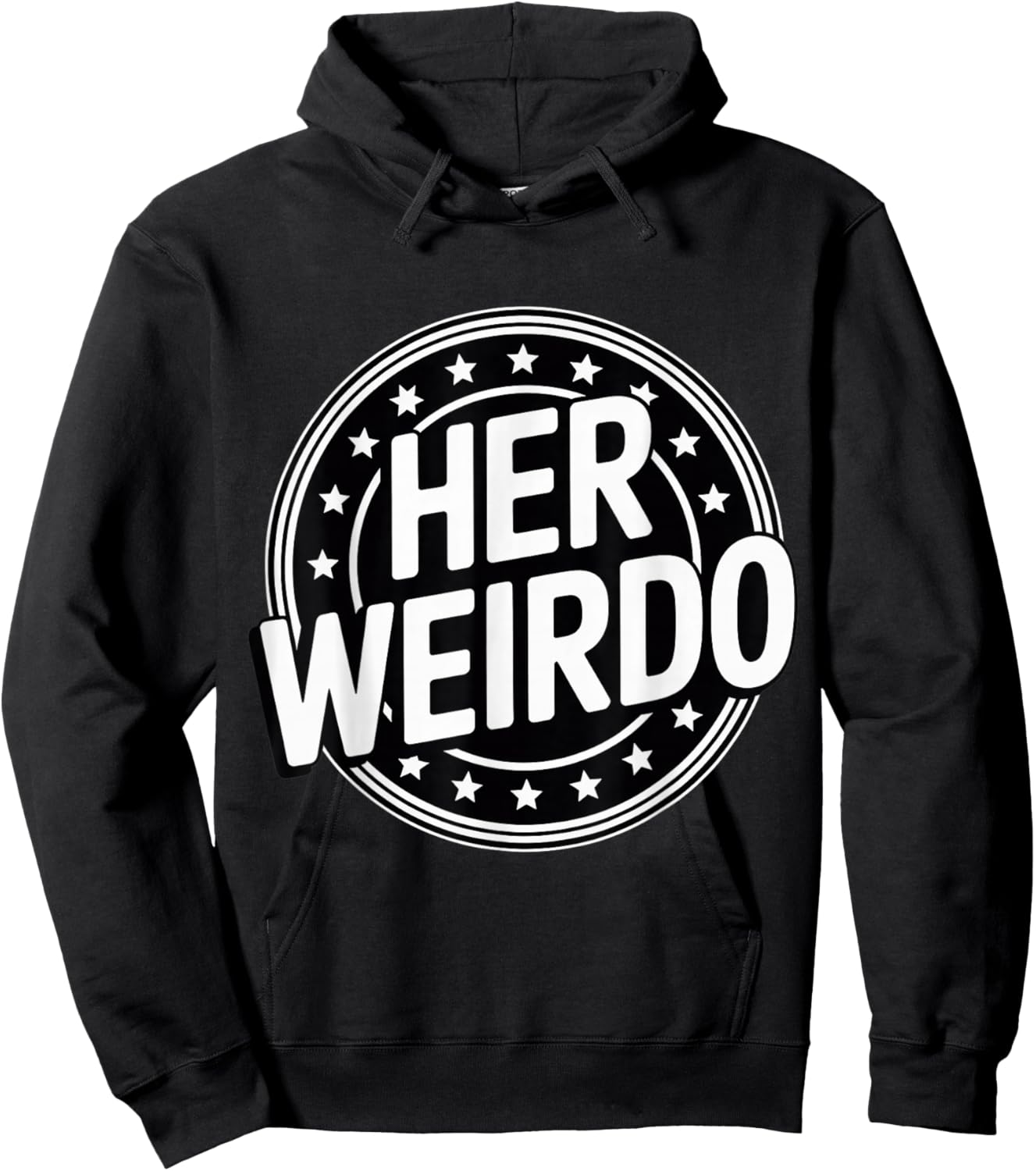 Her Weirdo Love Boyfriend Husband Couple Hoodie - Hoodie | Black