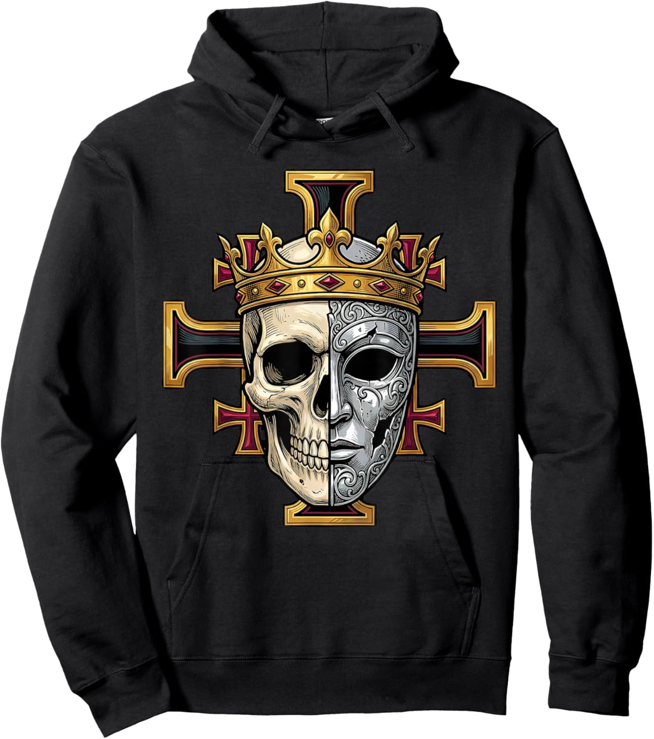 King Baldwin IV Jerusalem Cross Catholic Hoodie - Hoodie | Black