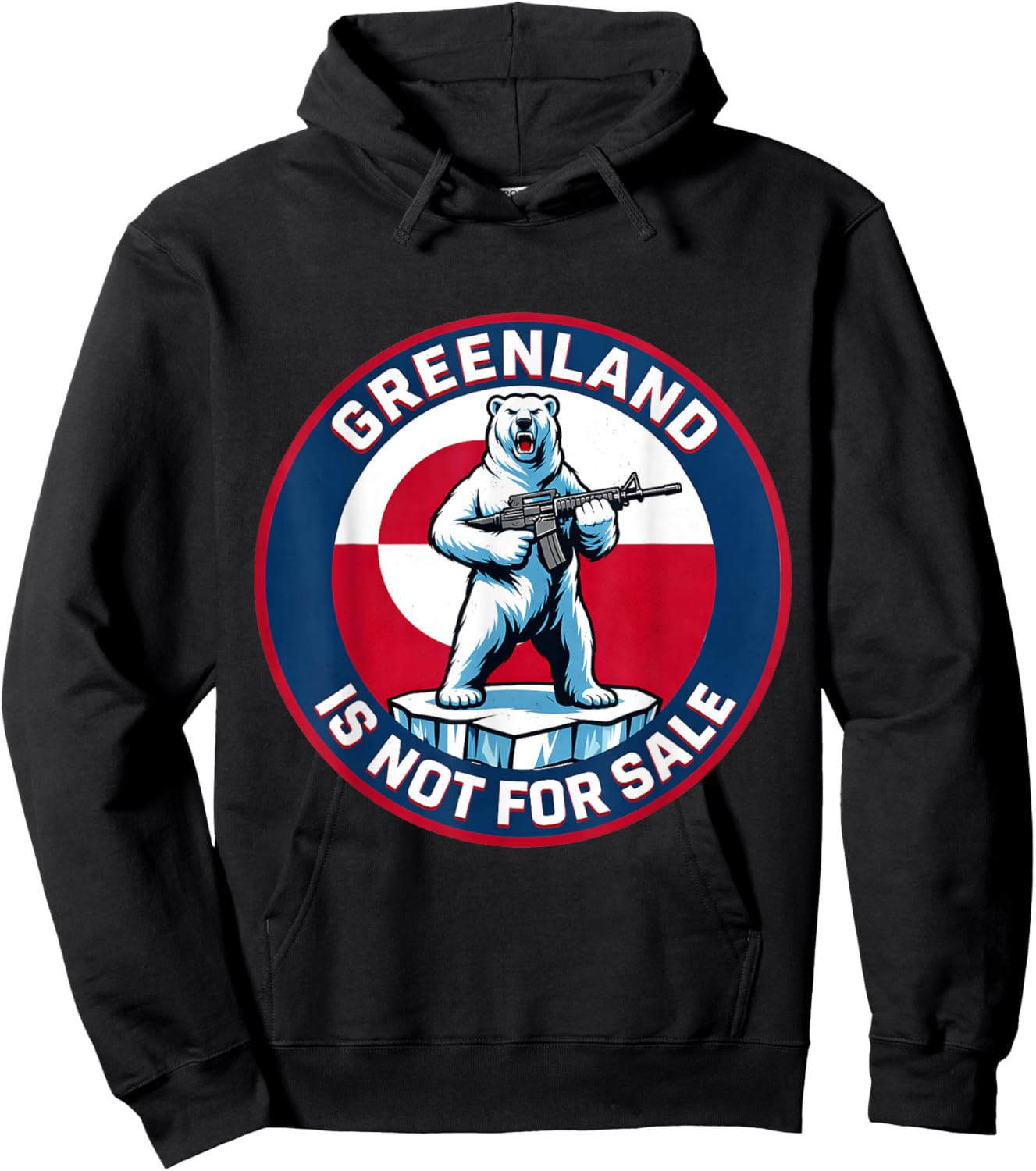 Greenland Not for Sale Greenland Flag Animals Greenlanders Hoodie - Hoodie | Black