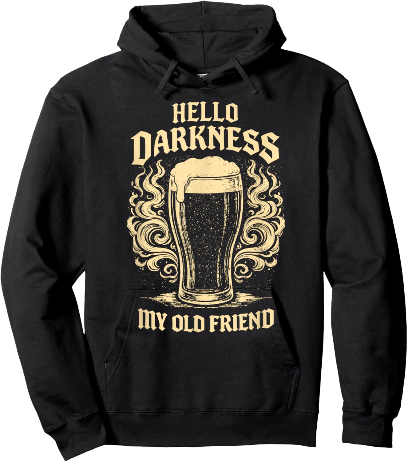Hello Darkness My Old Friend Irish Beer St. Patrick's Day Hoodie - Hoodie | Black
