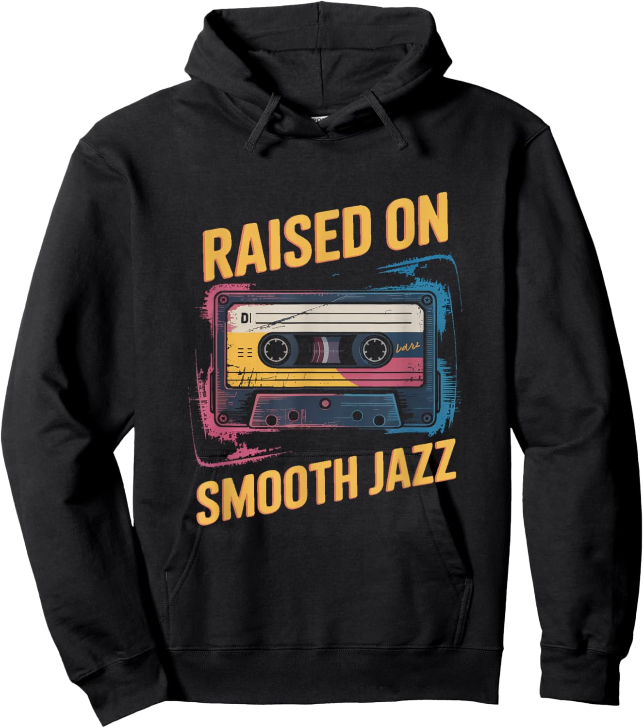 Raised On Smooth Jazz Retro Cassette Music Hoodie - Hoodie | Black