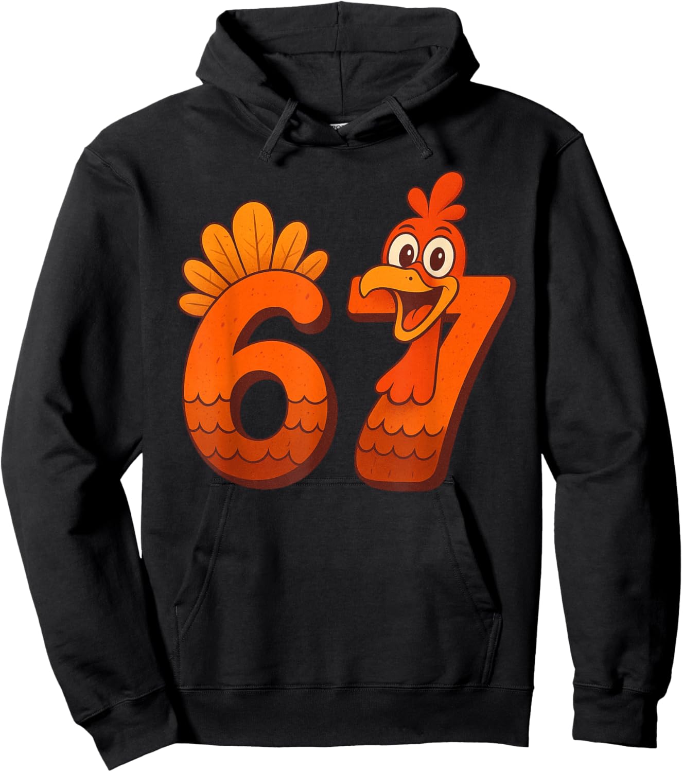 67 Meme Humor Funny 6-7 Thanksgiving Turkey Six Seven Joke Hoodie - Hoodie | Black