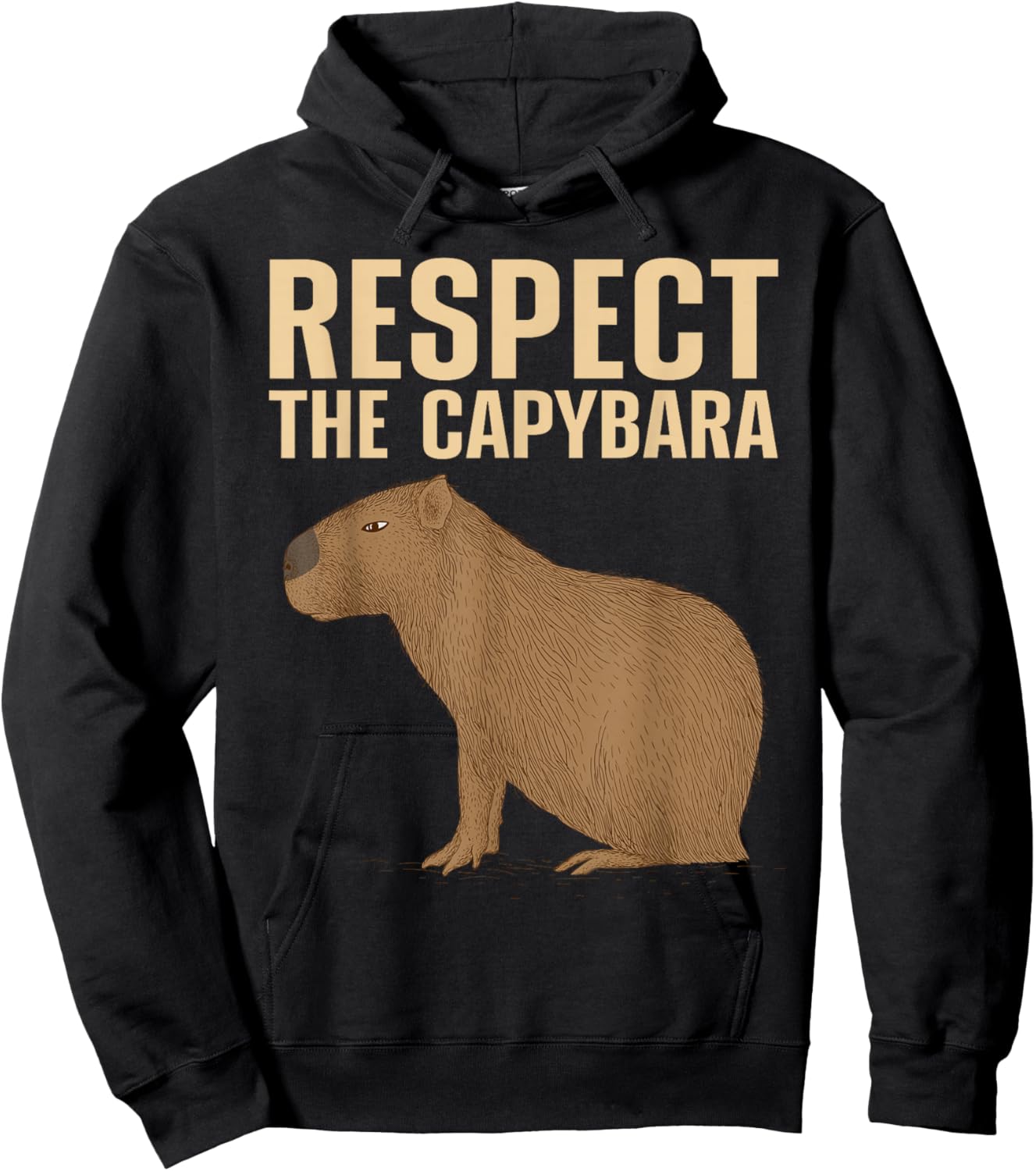 Cool Capybara Art Women Kids Rodent Capybara Lover Hoodie - Hoodie | Black