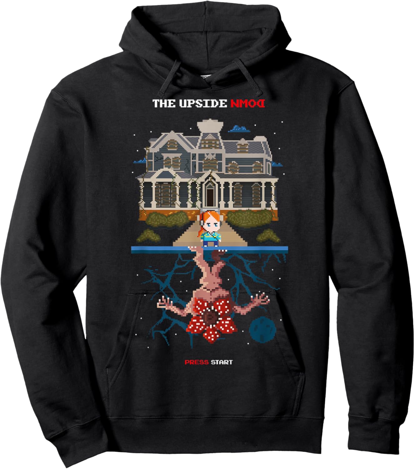 Stranger Things Season 5 Max in The Upside Down Pixel Art Hoodie - Hoodie | Black