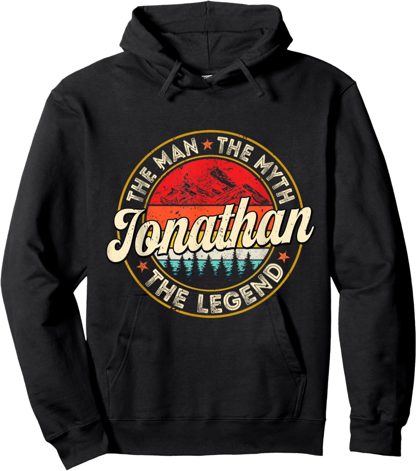 Jonathan The Man The Myth The Legend Personalized Name Hoodie - Hoodie | Black