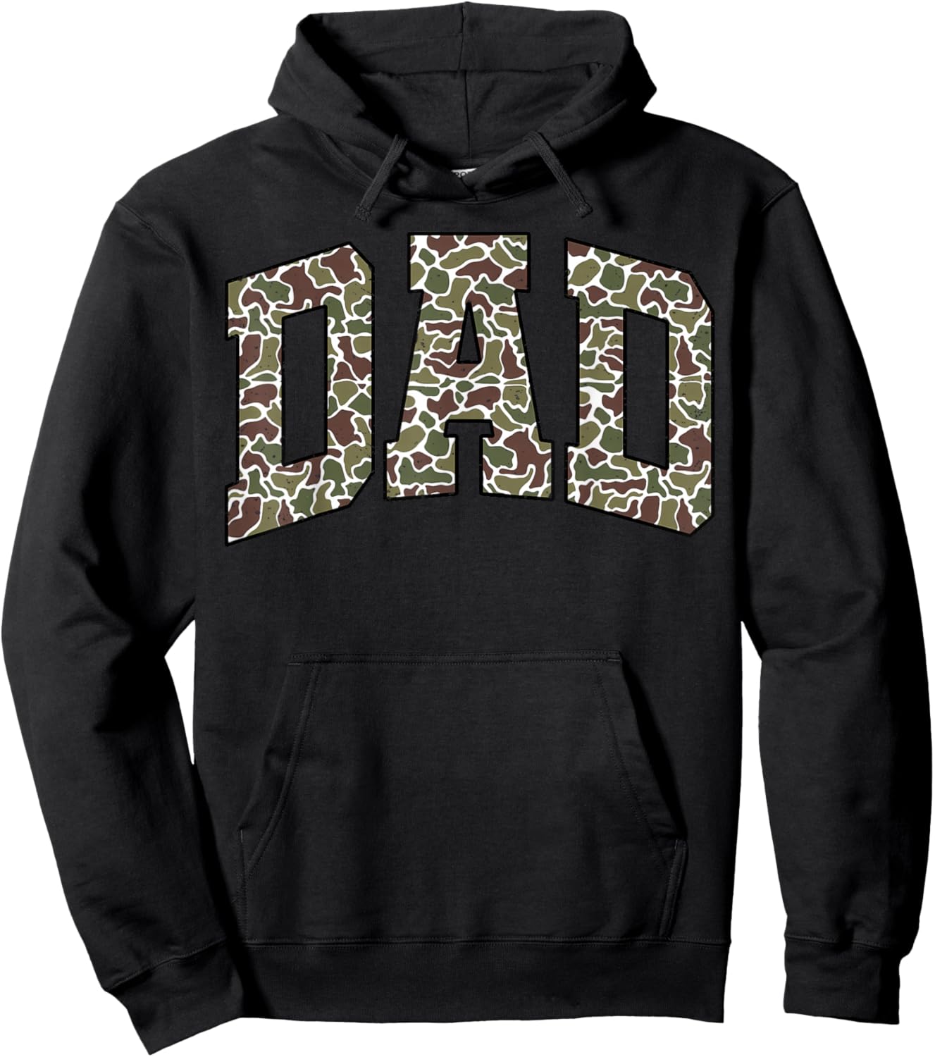 Retro Old Camo Dad Camouflage Fathers Day Hoodie - Hoodie | Black