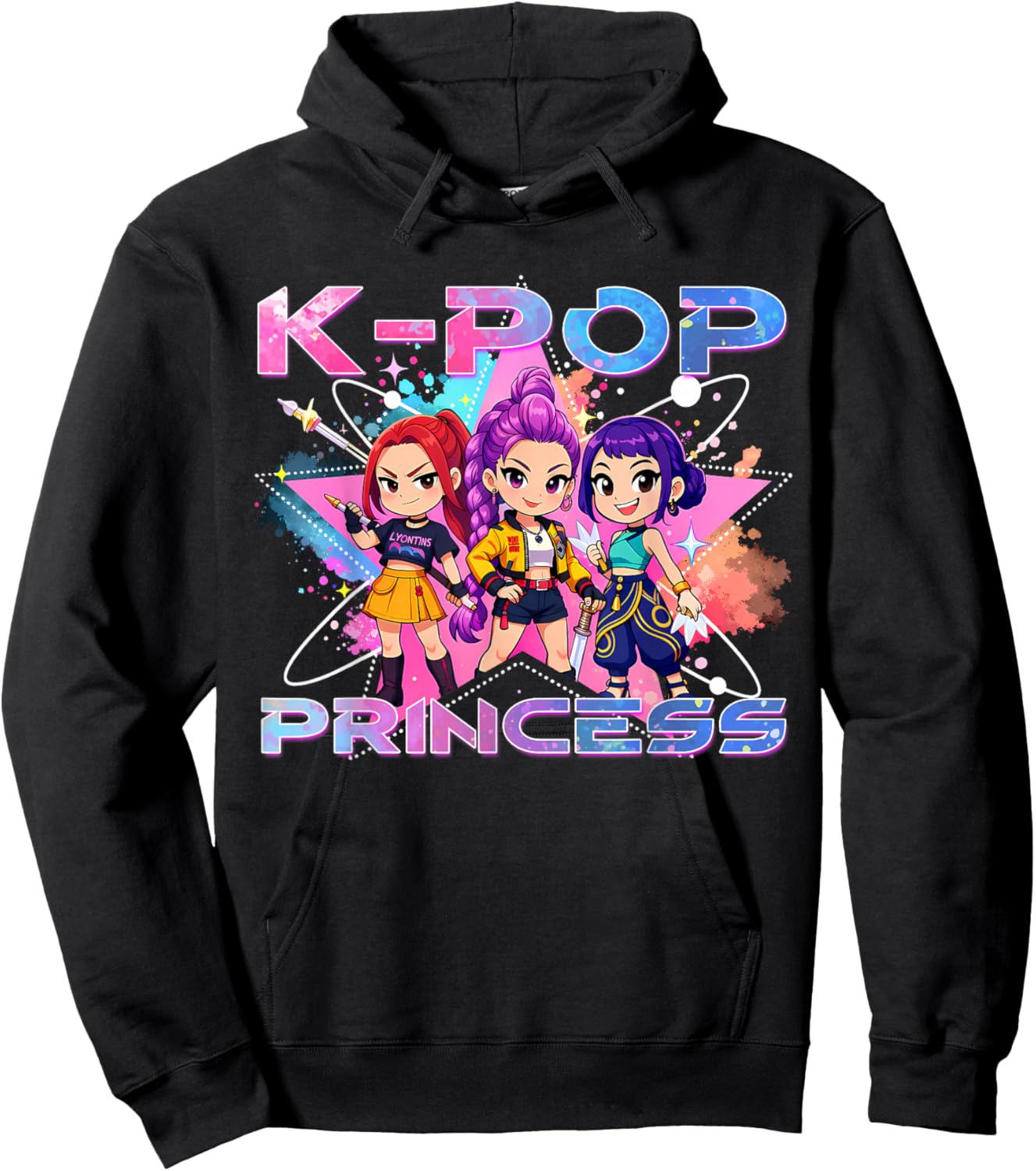 K-pop Princess K Pop Kids Girls K-pop Birthday Girl Kpop Hoodie - Hoodie | Black